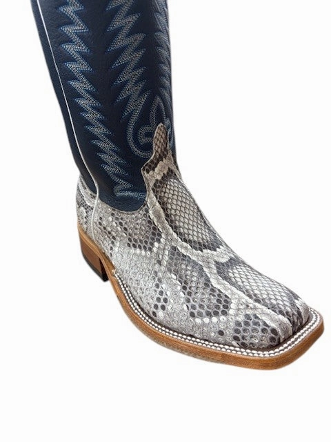 hottest cushioned user Men's Anderson Bean Exotic Burmese Natural Python Cowboy Boots 339922