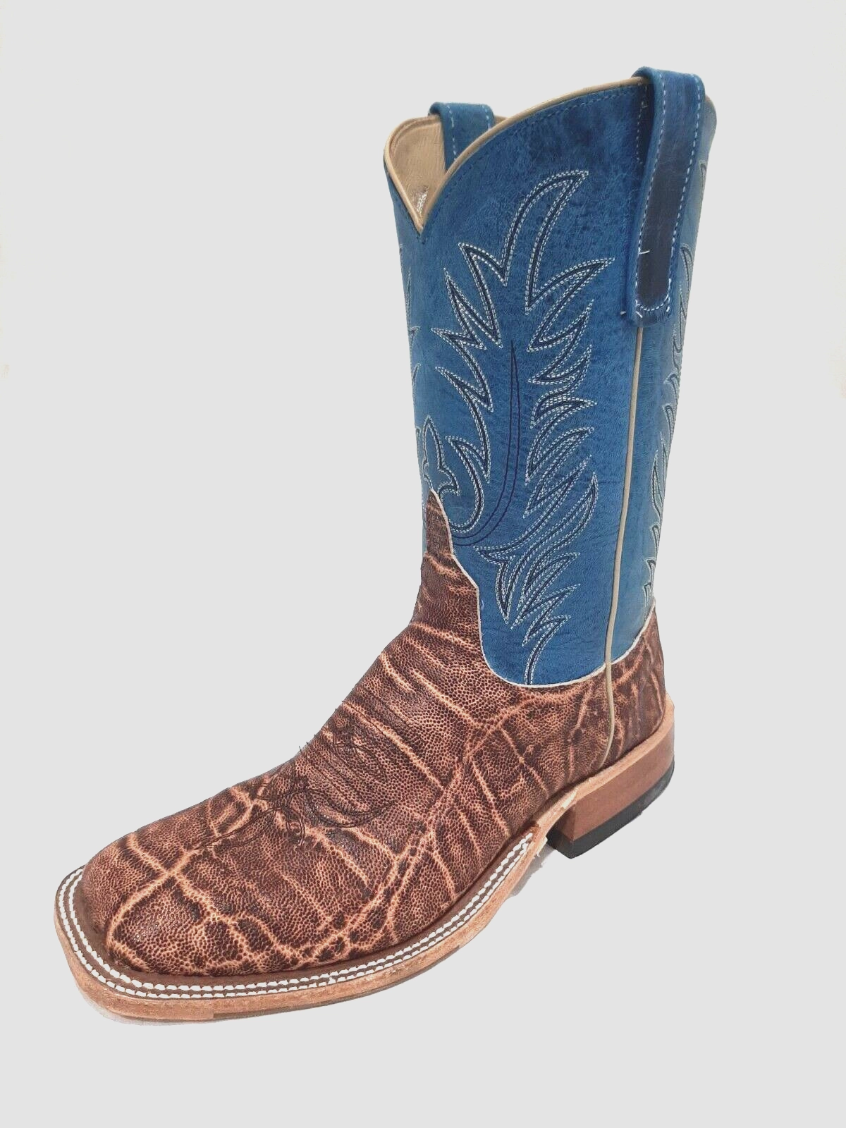 MEN'S ANDERSON BEAN EXOTIC WESTERN BOOTS EXCLUSIVES! 332656 ELEPHANT Traction Optimized Pattern Anti Odor Treatment