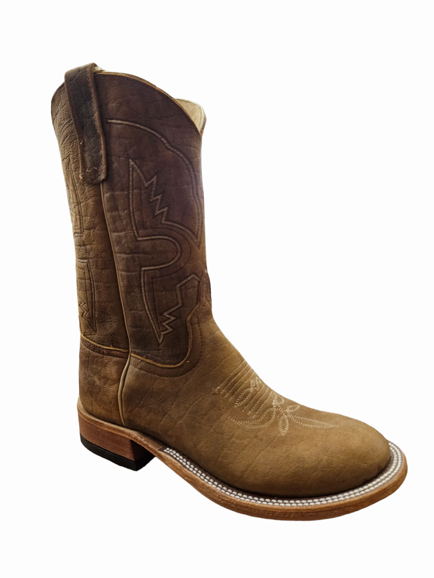 MEN'S ANDERSON BEAN ROUND TOE WESTERN BOOT EXCLUSIVES 338257 Brand Pressure Relief Pads