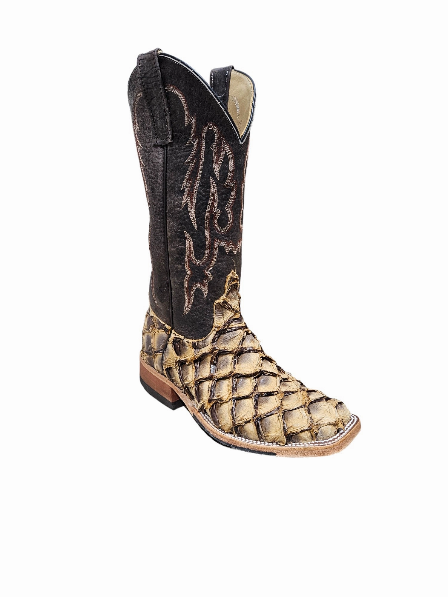 Impact Diffusion Technology stimulating MEN'S EXCLUSIVE ANDERSON BEAN TAN LINES BIG BASS WESTERN BOOTS 338856