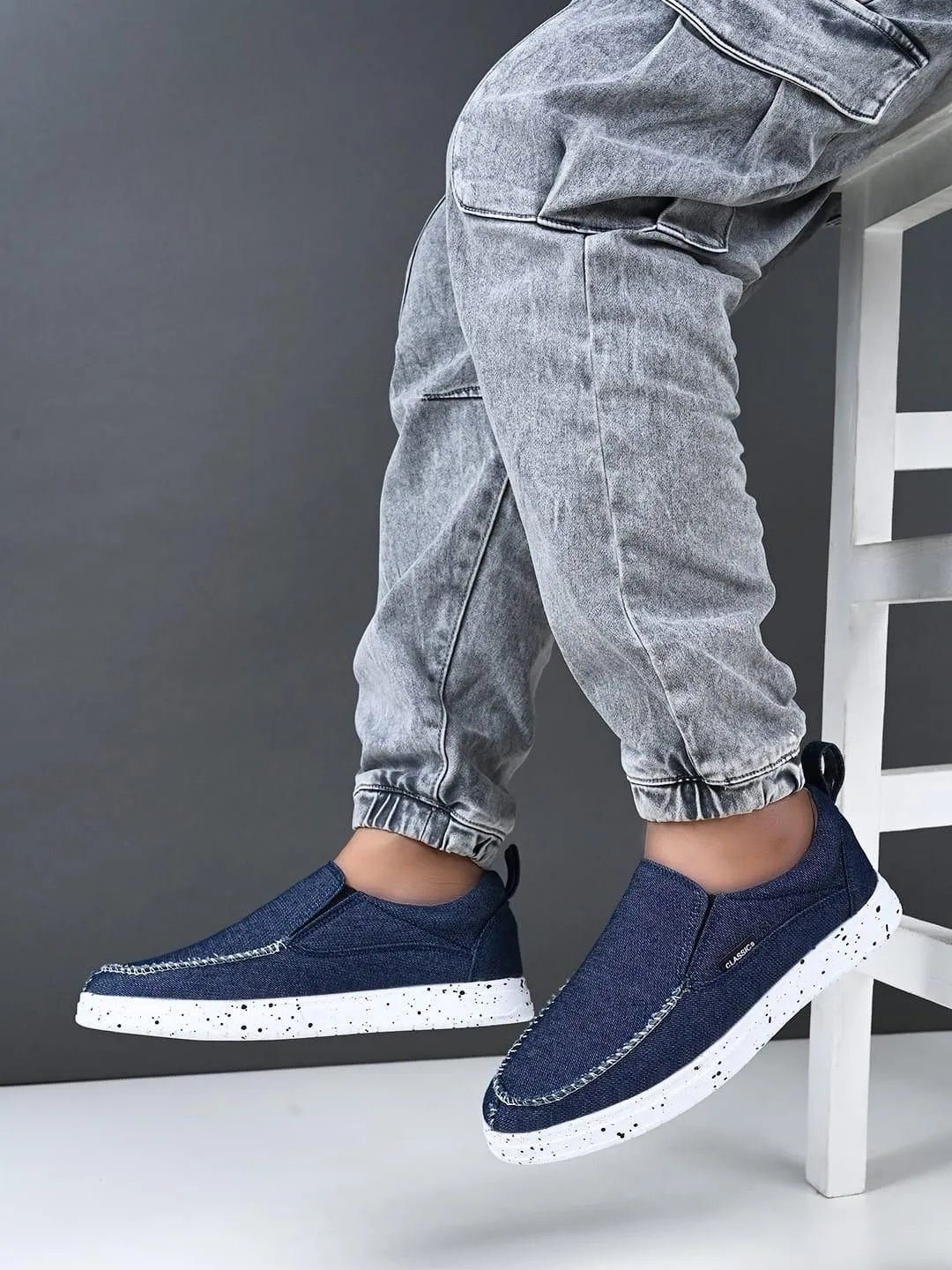 Men's Canvas Slip On Shoes Streamlined ease