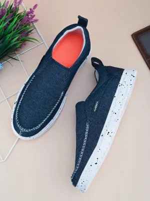 Men's Canvas Slip On Shoes Leather Soft midsole