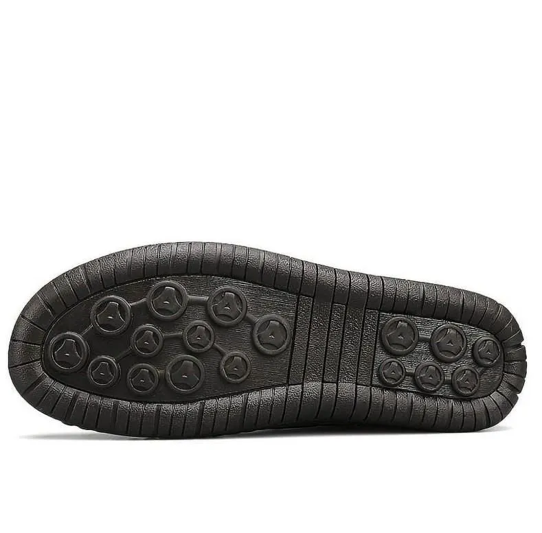 least trendy Men's Stitching Breathable Anti-skid Slip On Shoes Black