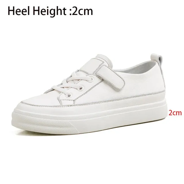 extraordinary Meotina Platform Shoes Women Natural Genuine Leather Flat Casual Shoes Real Leather Lace Up White Sneakers Ladies Flats Spring
