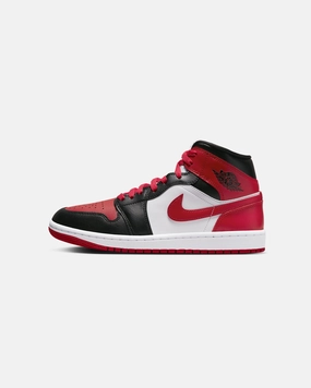 Impact Diffusing Heel Jordan Women's Air Jordan 1 Mid Black/Gym Red