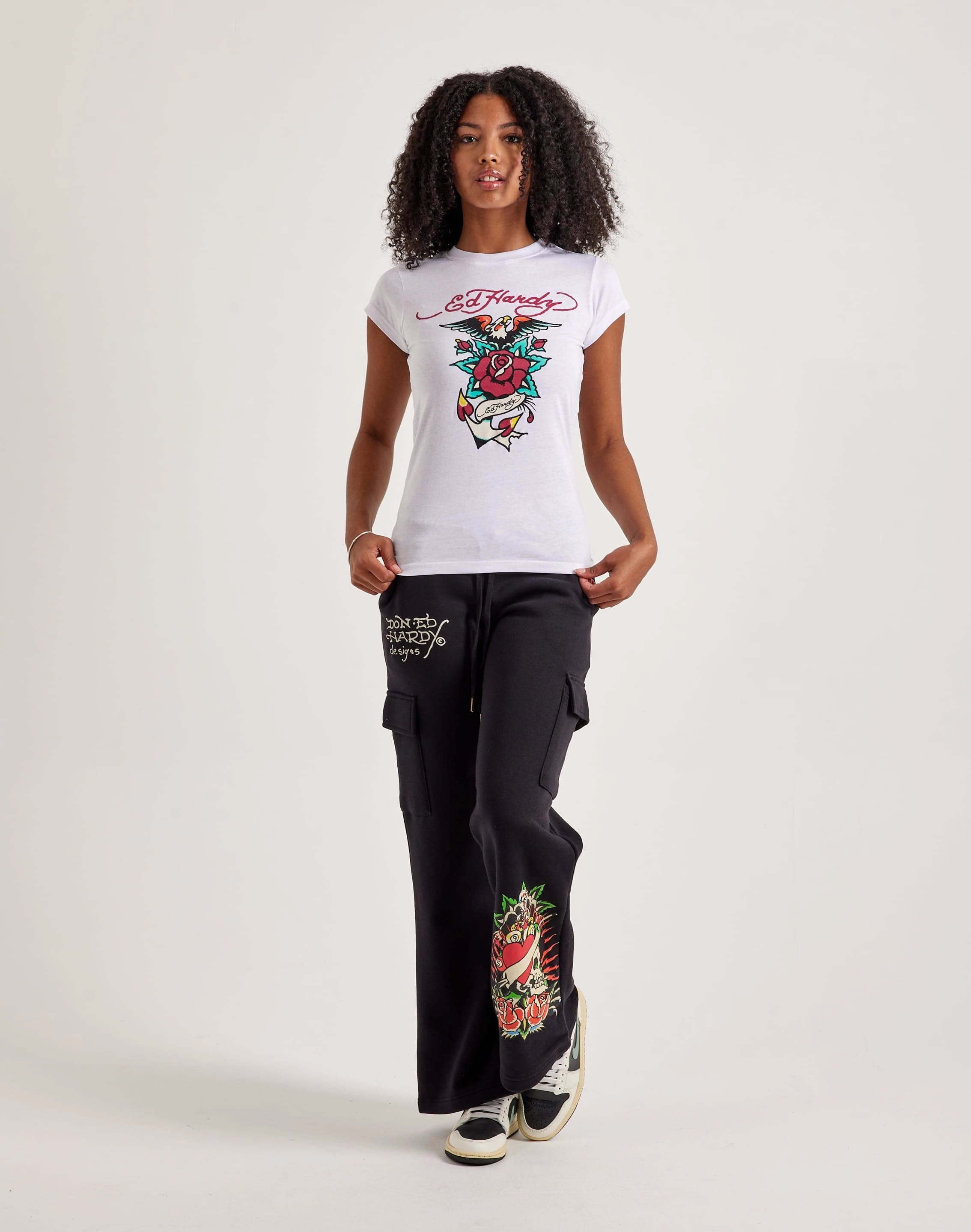 Ed Hardy Eagle Rose Slim-Fit Tee Resilient Outsole