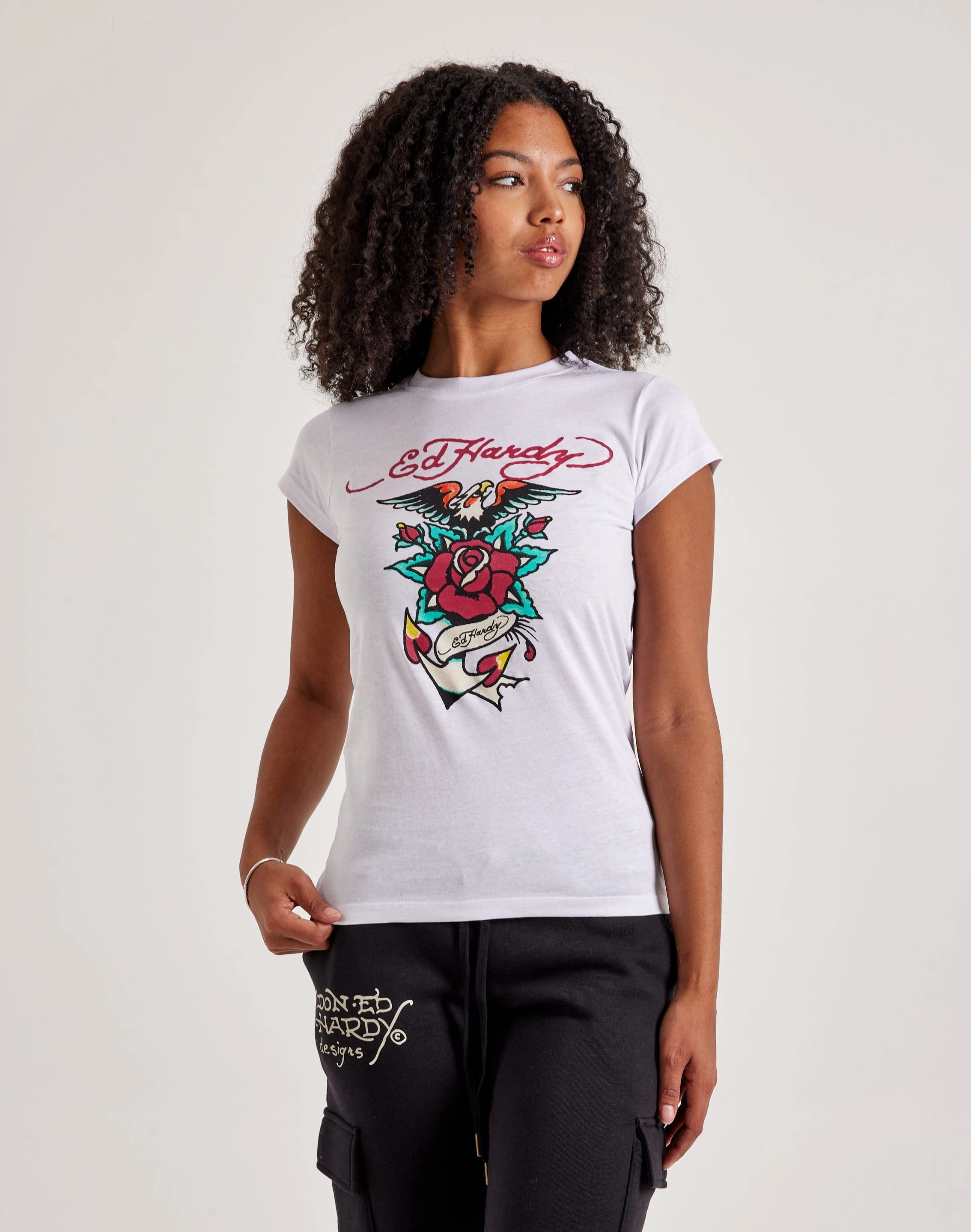 Ed Hardy Eagle Rose Slim-Fit Tee Anti microbial coating football players - specific functions