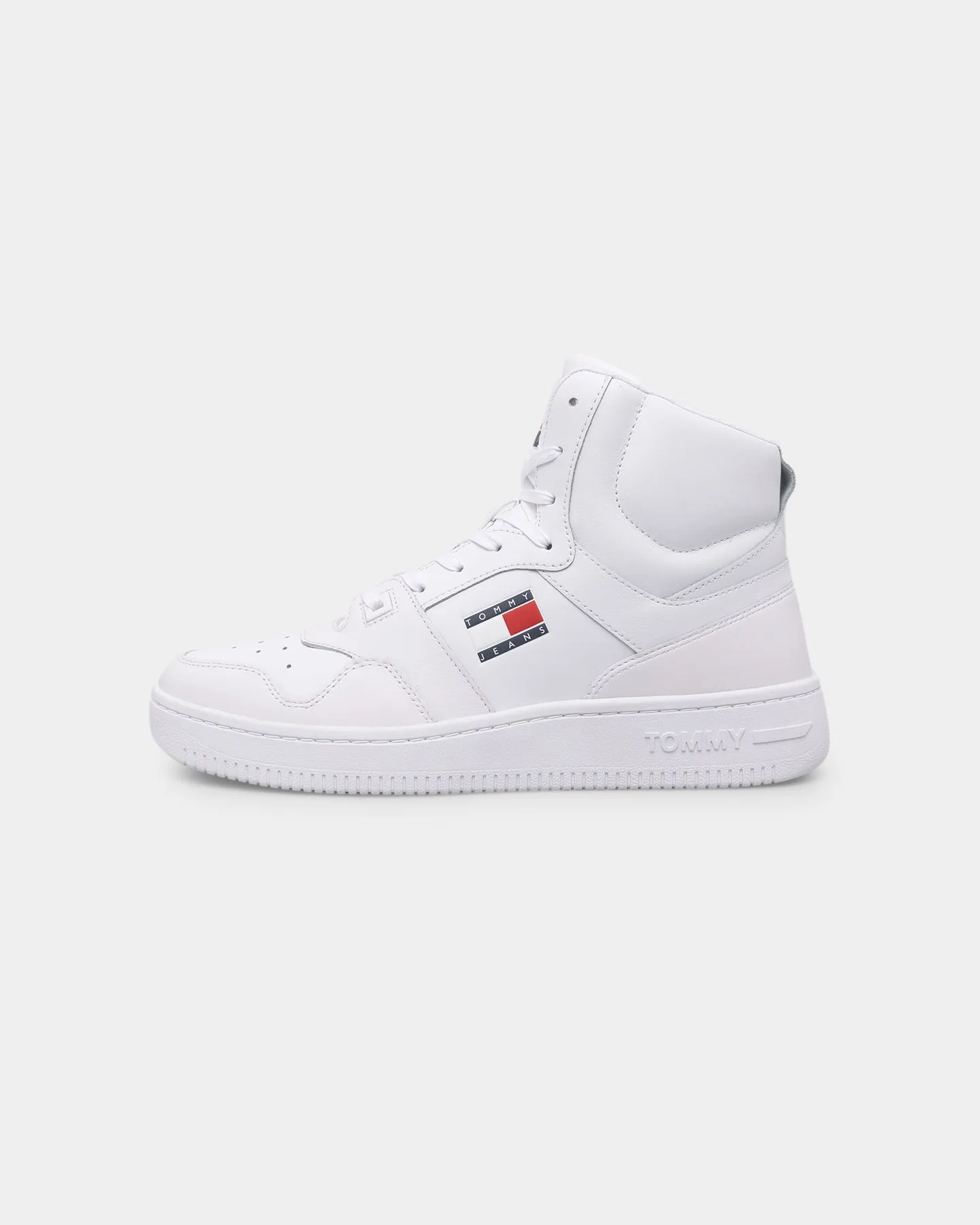 Tommy Jeans Mid Cut Basketball Trainers White warm - weather