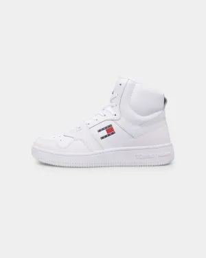 Tommy Jeans Mid Cut Basketball Trainers White warm - weather