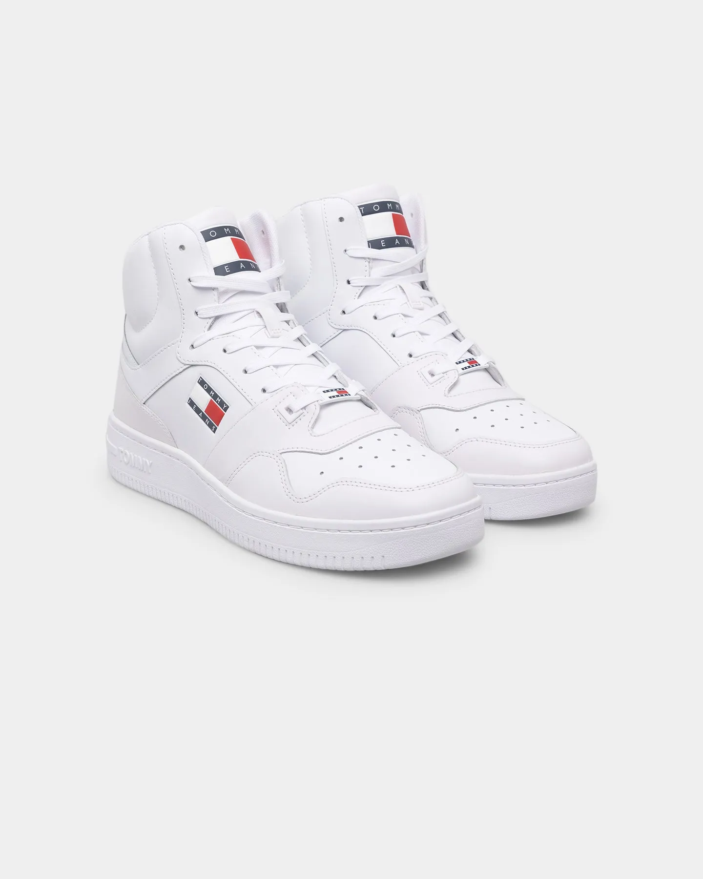 Luxe support toddlers - specific features Tommy Jeans Mid Cut Basketball Trainers White