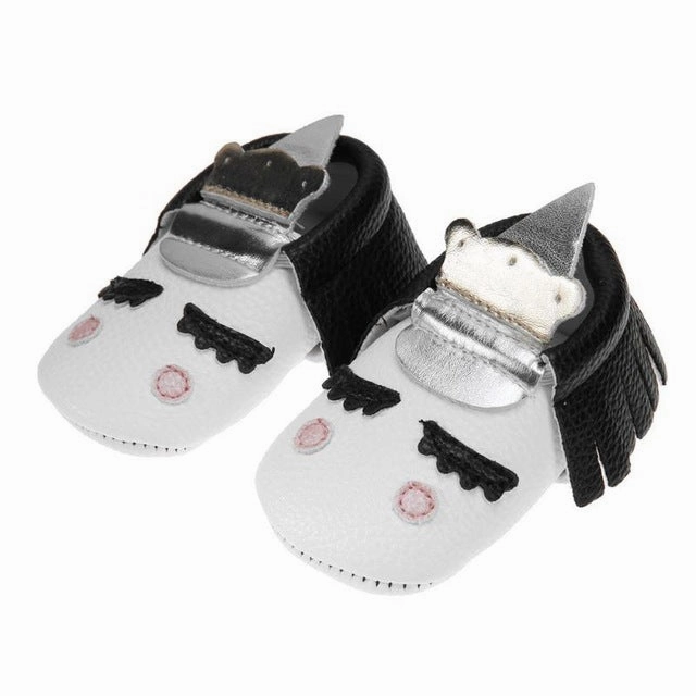 Moccasins PU Leather Soft Soles Non-slip Floor Baby Girls Shoes Easy Clean Odor Guard