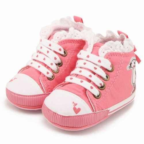 Soft Knit Upper Newborn Baby Girl Soft Cotton Casual Breathable Pre-walker Crib Shoes