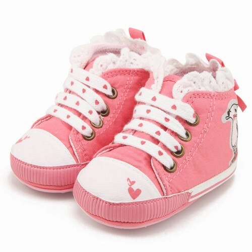 Newborn Baby Girl Soft Cotton Casual Breathable Pre-walker Crib Shoes easy pull