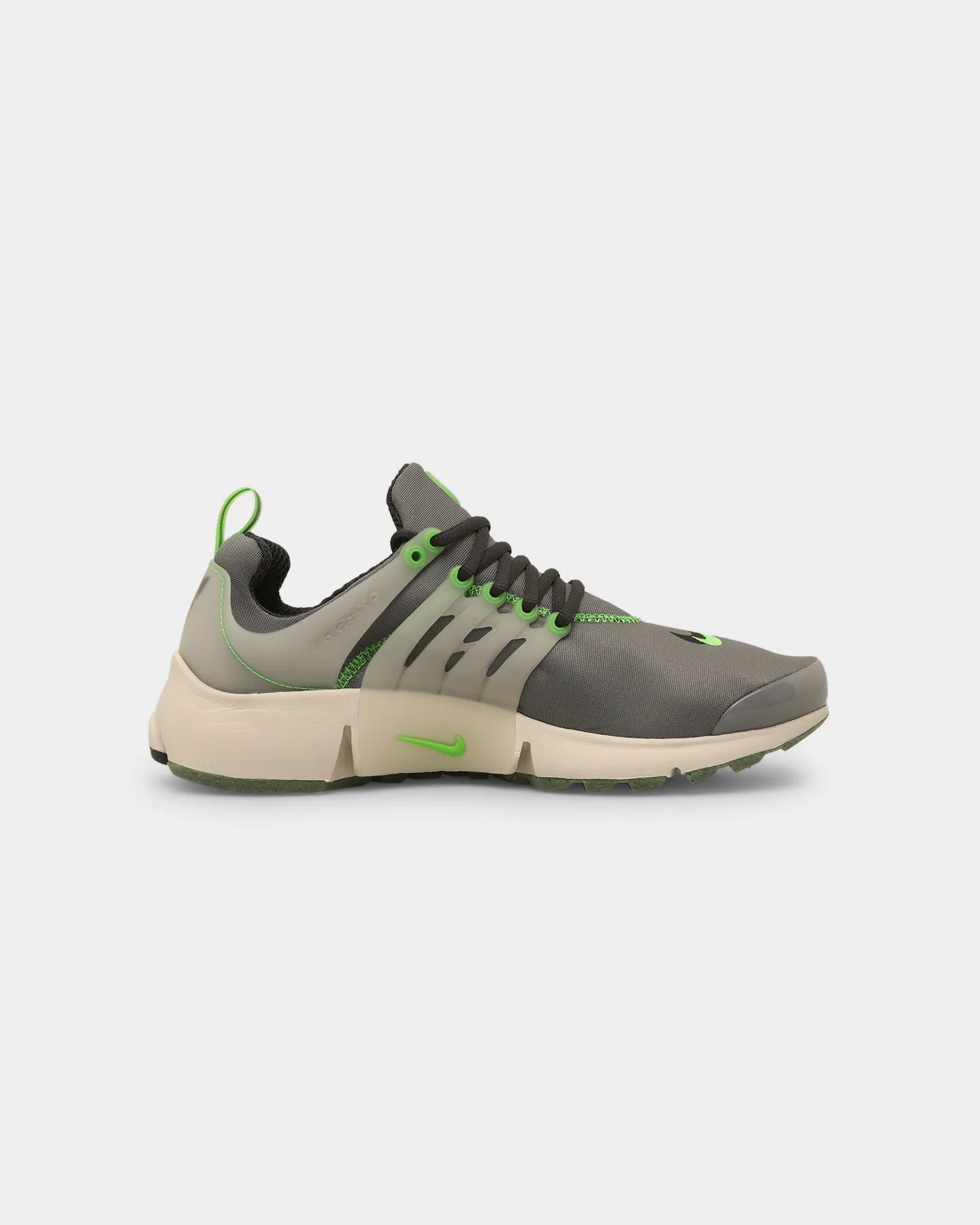 Nike Air Presto Premium Smoke Grey/Scream Green mid - top Air Cushioned Heel