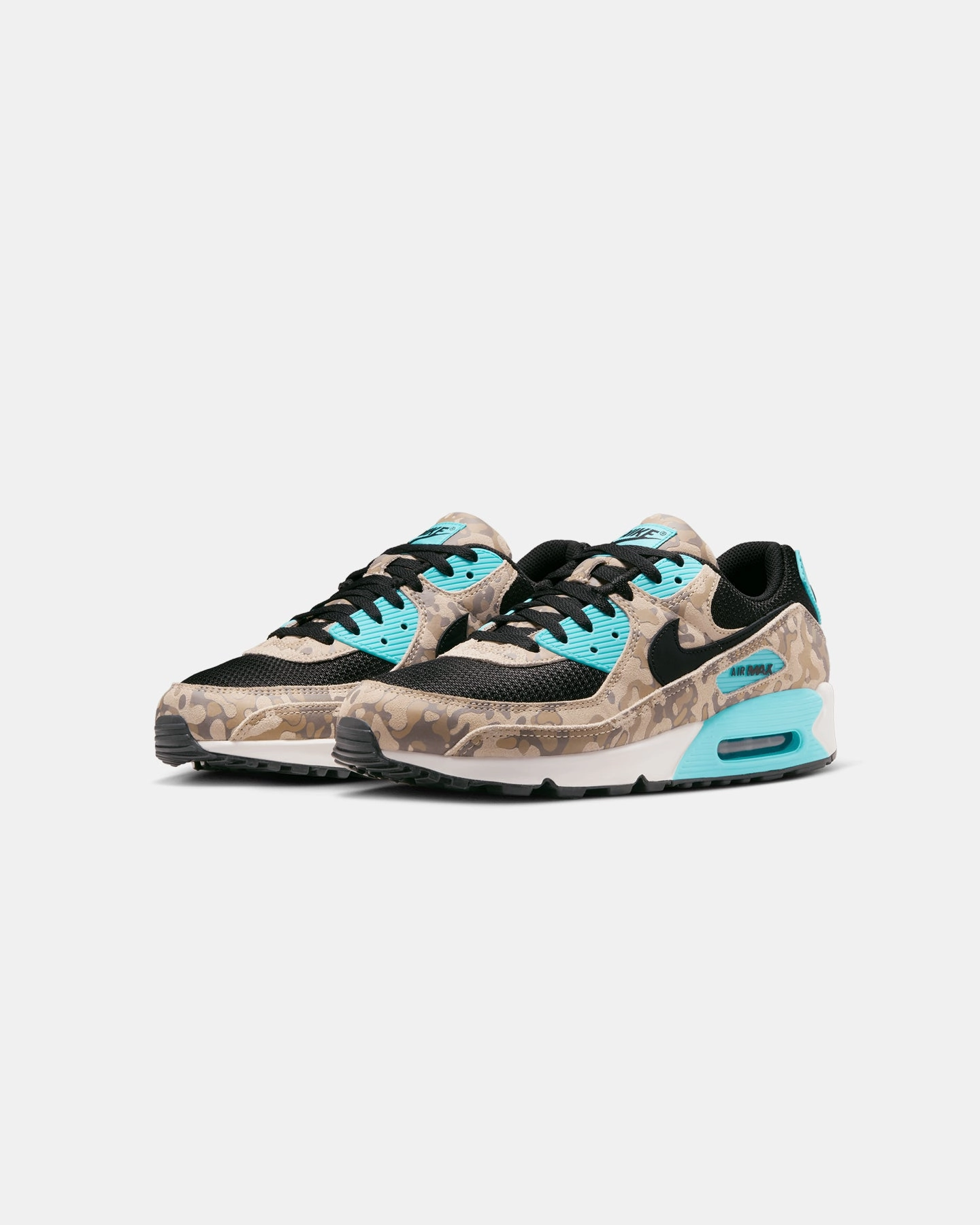 Nike Air Max 90 Premium "Camo" Sanddrift/Black-Aurora Green Casual Comfort Shoes Art Mood