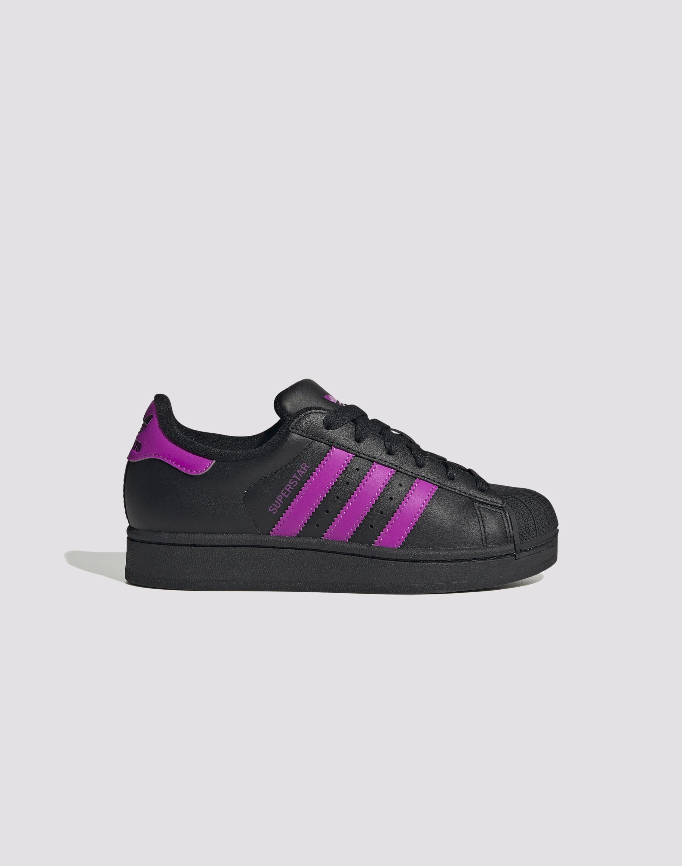 All-Terrain Comfort Comfort Fit Technology Adidas Originals Superstar II "Black/Flash Pink" Grade School Girls'