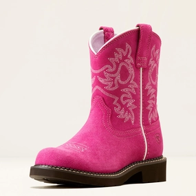 ARIAT KIDS' Style No. 10051009 Fatbaby Western Boot HOTTEST PINK Rugged Built Adventure Journey