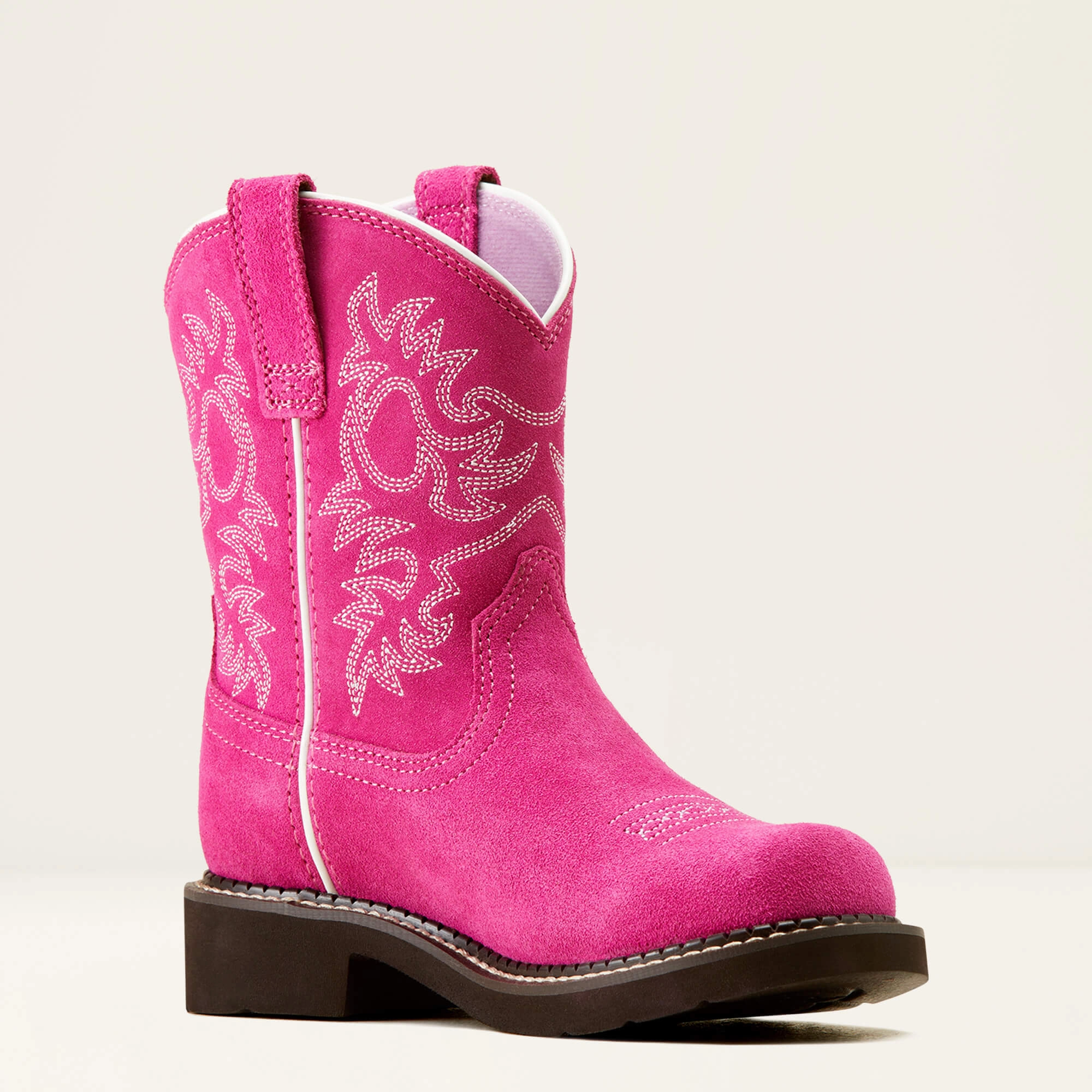 Travel Ready ARIAT KIDS' Style No. 10051009 Fatbaby Western Boot HOTTEST PINK