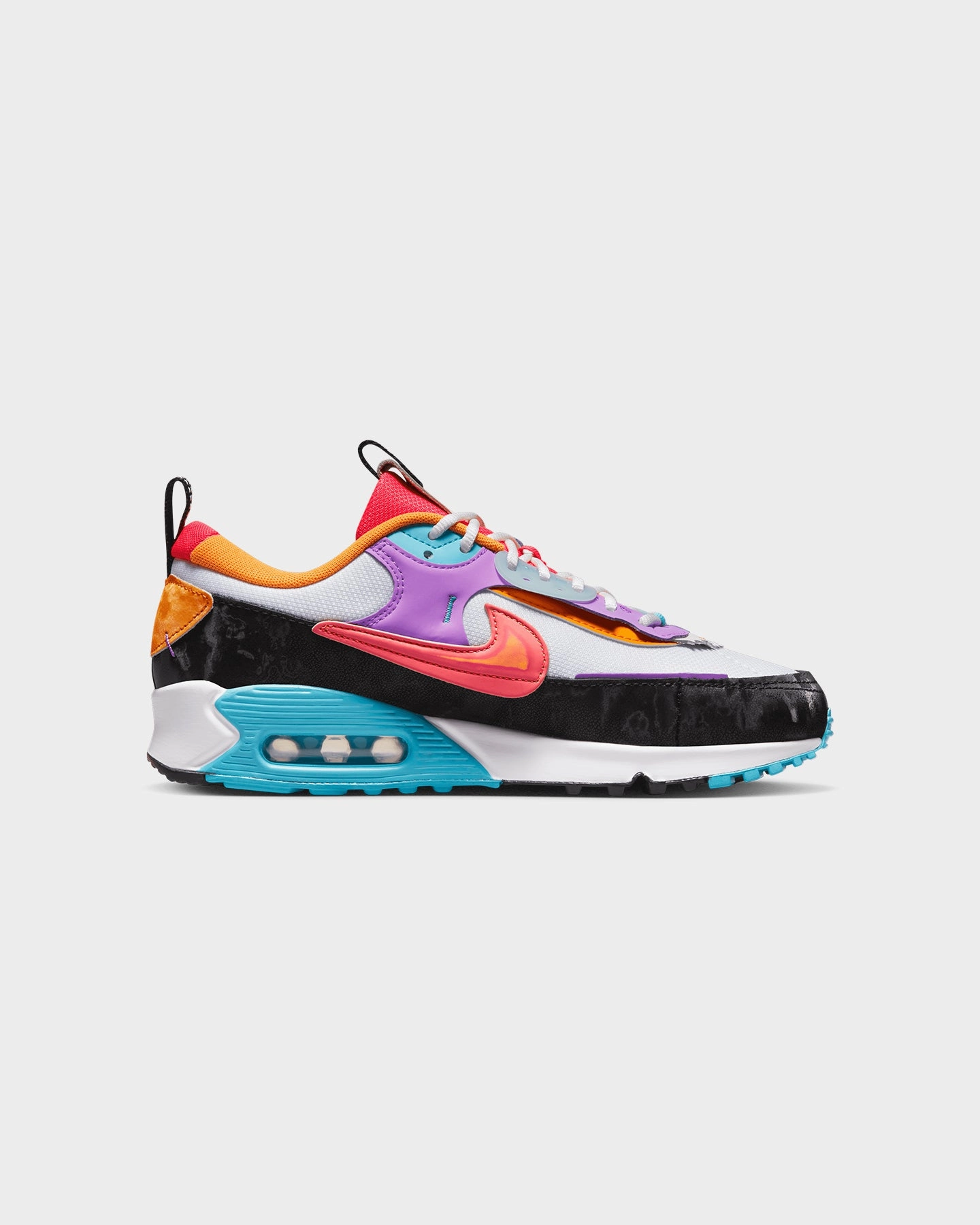 Nike Women's Air Max 90 Futura White/Bright Crimson Ergonomic Contour