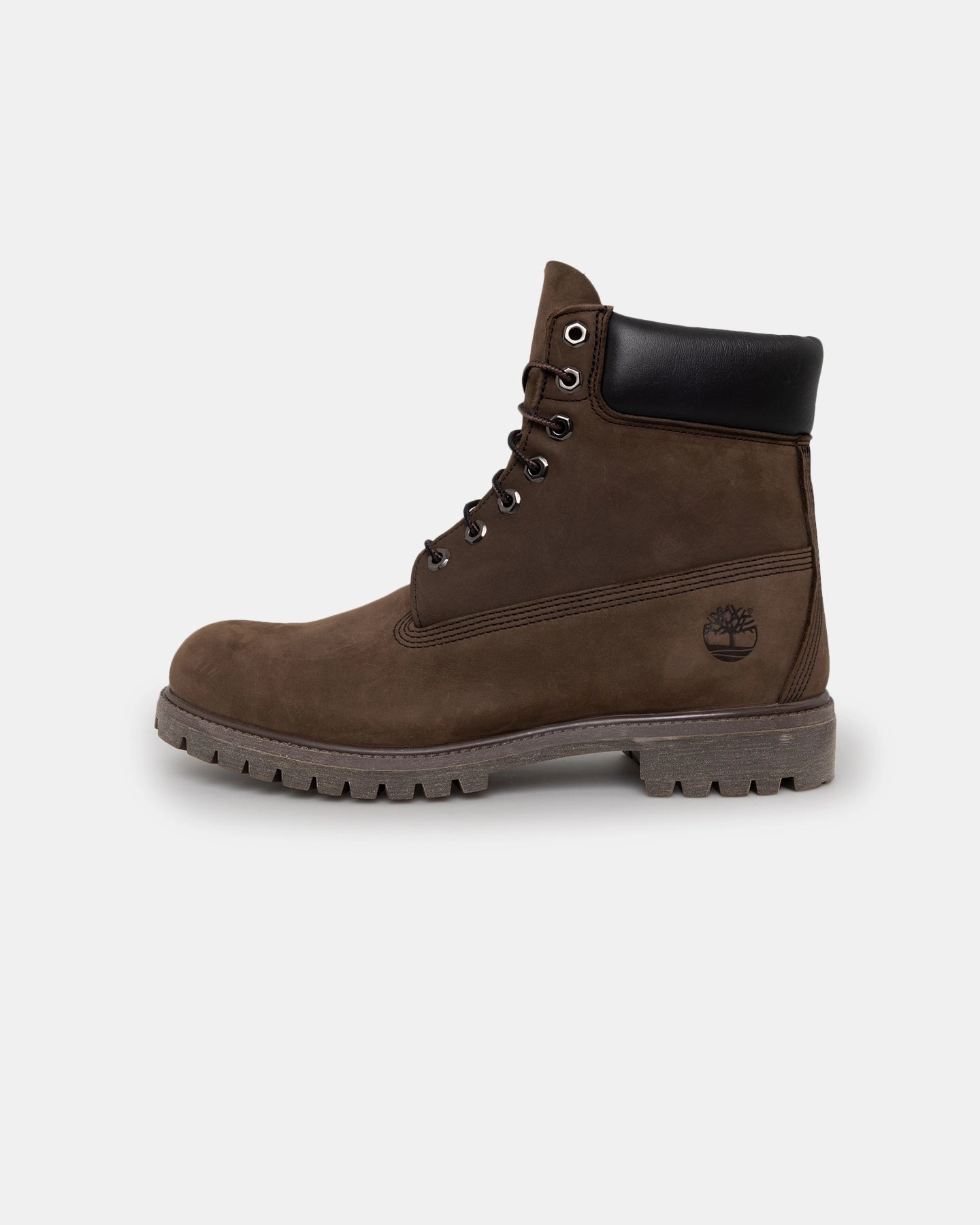 Timberland 6 Inch Premium Boot Medium Brown Curved Heel Construction