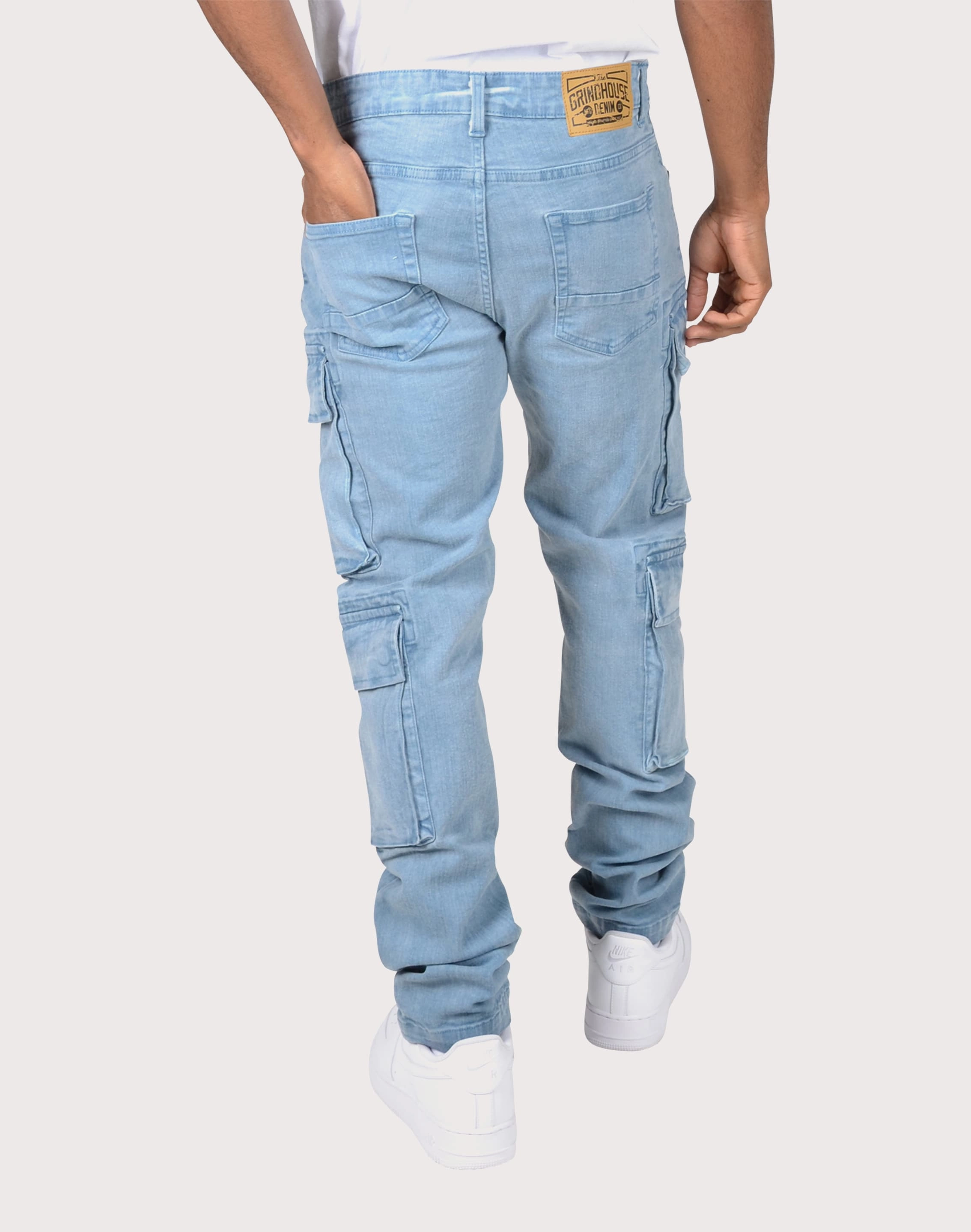 Grindhouse Overspray Cargo Pocket Pants lace up closure