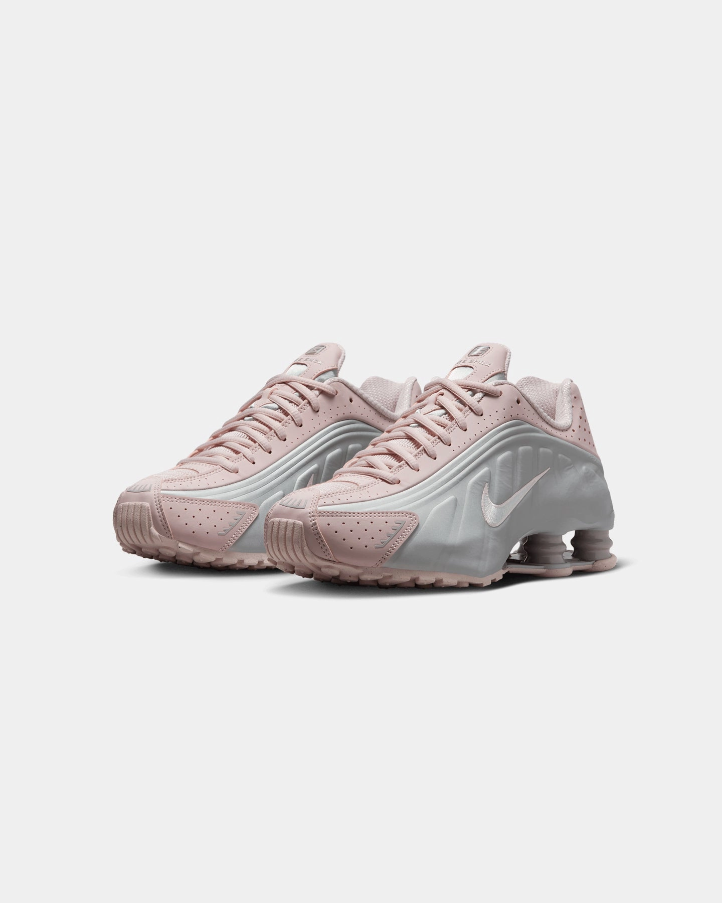 Nike Women's Shox R4 Barely Rose/Metallic Platinum Stretchable Collar