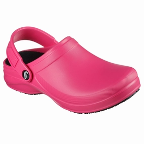Fit To Move Sport Aesthetic Skechers Women's 108067 Work Arch Fit Riverbound Pasay Pink Work Shoes Clogs