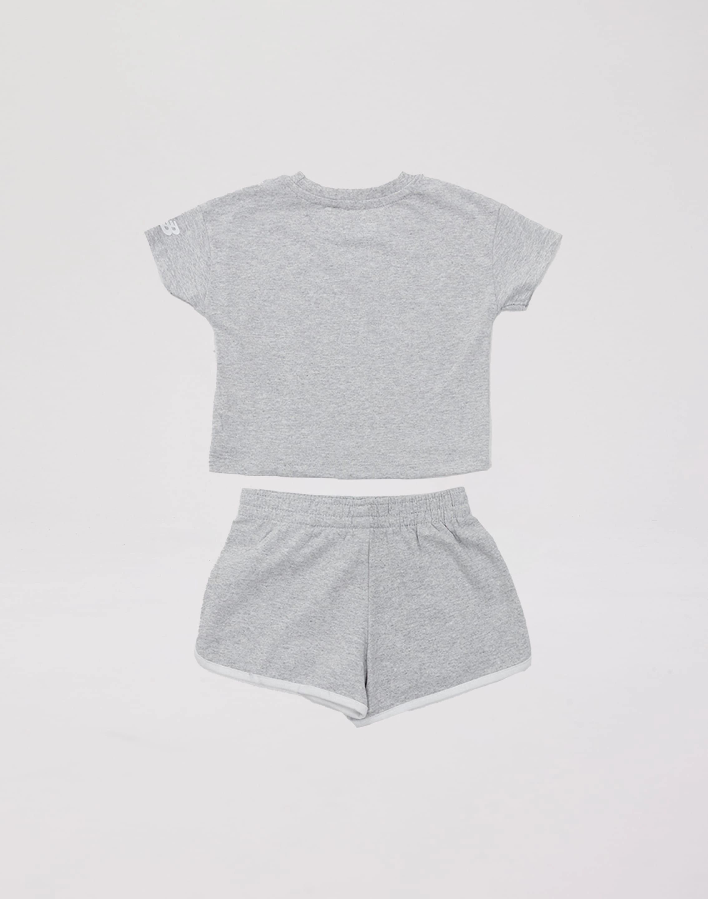 New Balance Flag Fleece Shorts Set Pre-School Microfiber Insole Fit Profile