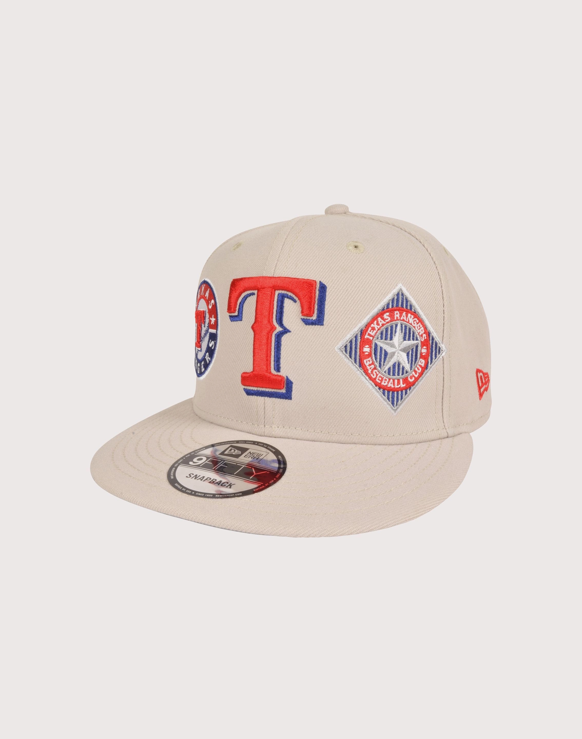 Authentic Comfort Fit Design New Era MLB Texas Rangers 9FIFTY 3 Logo Snapback Hat