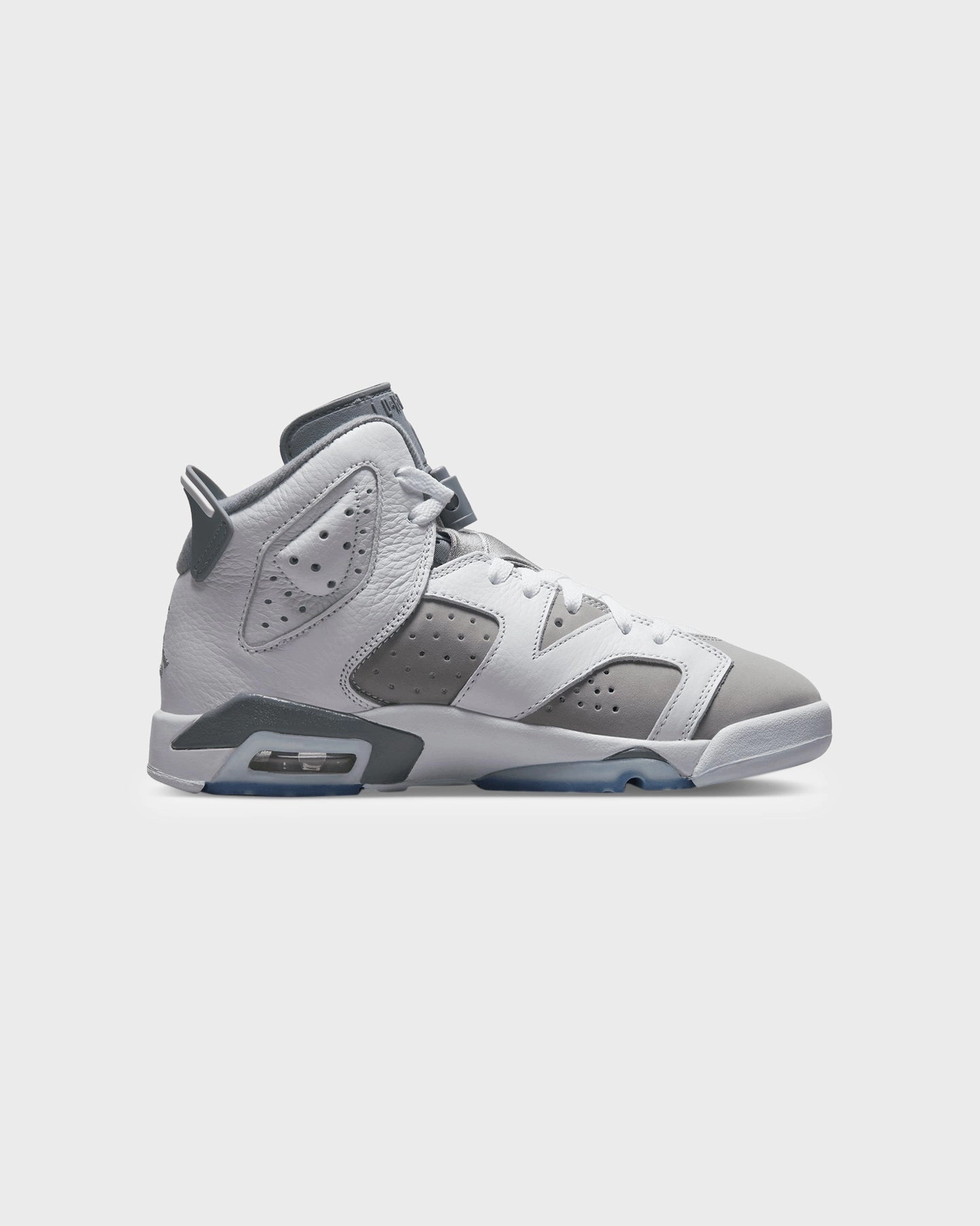Multi Density Sole Odor-resistant Jordan Kids' Air Jordan 6 Retro (GS) "Cool Grey" White/Medium Grey