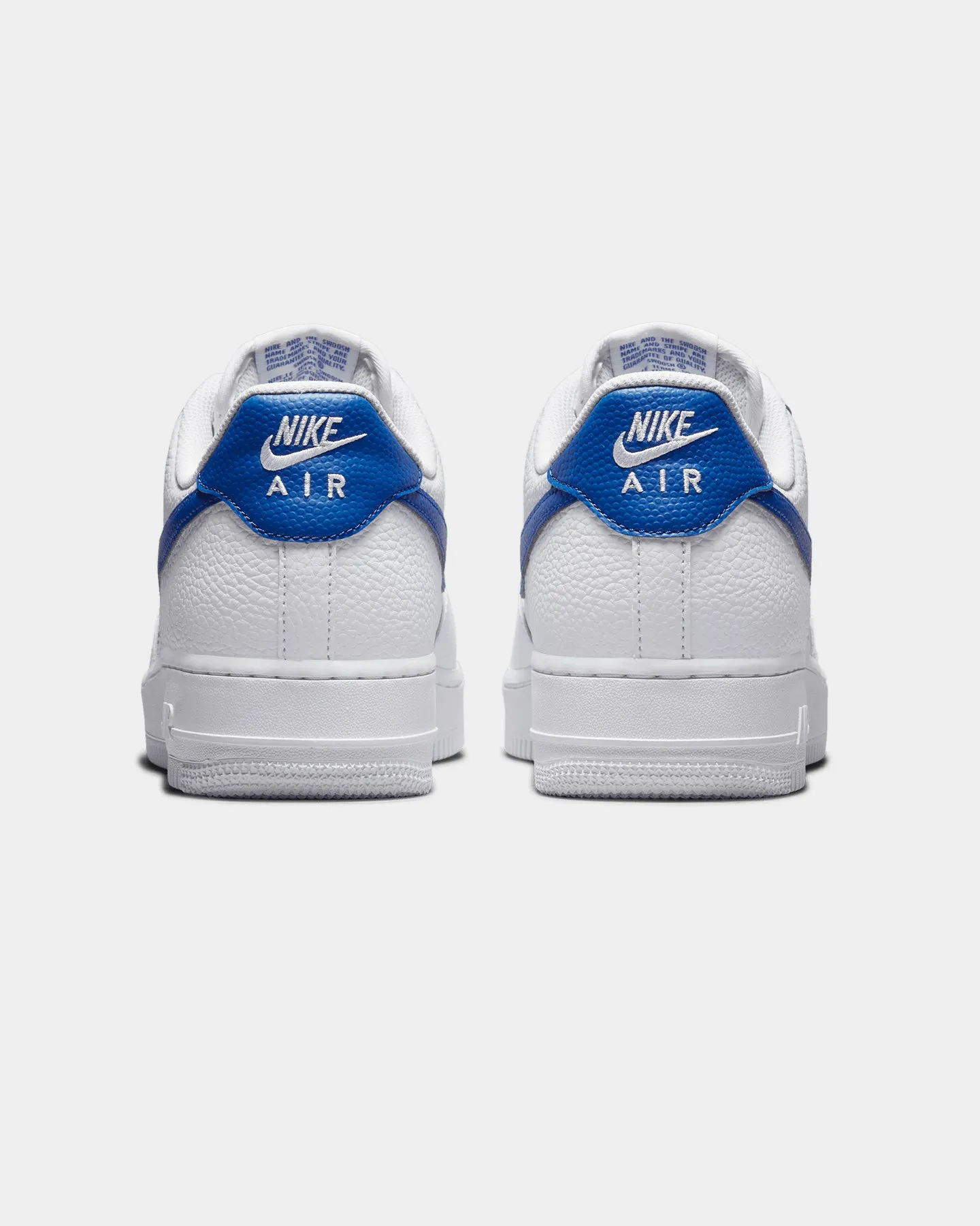Nike Air Force 1 '07 White/Game Royal Torsional Stability Frame Slim Comfort