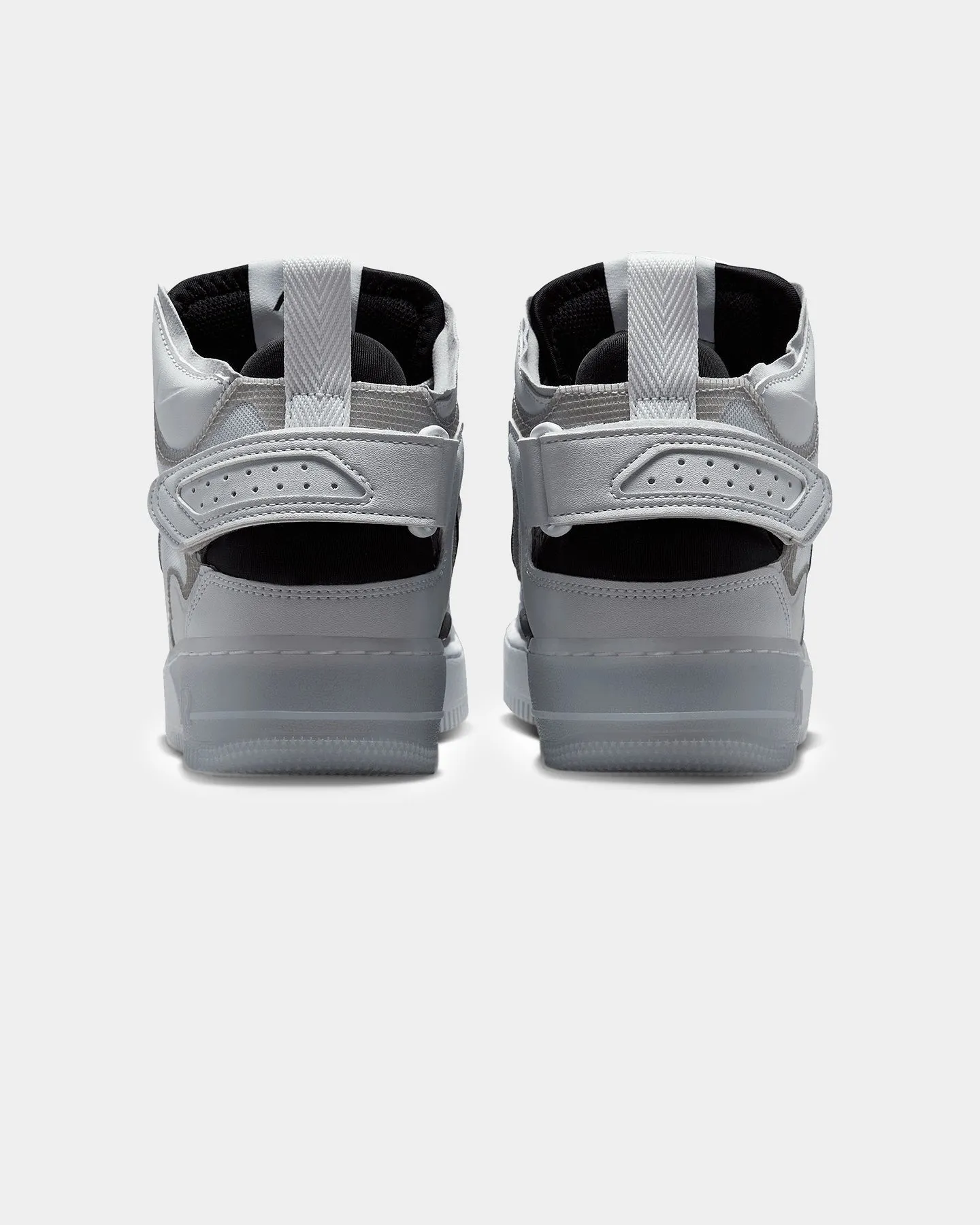 Nike Air Force 1 Mid React Pure Platinum/Blue basketball shoes Seamless grip