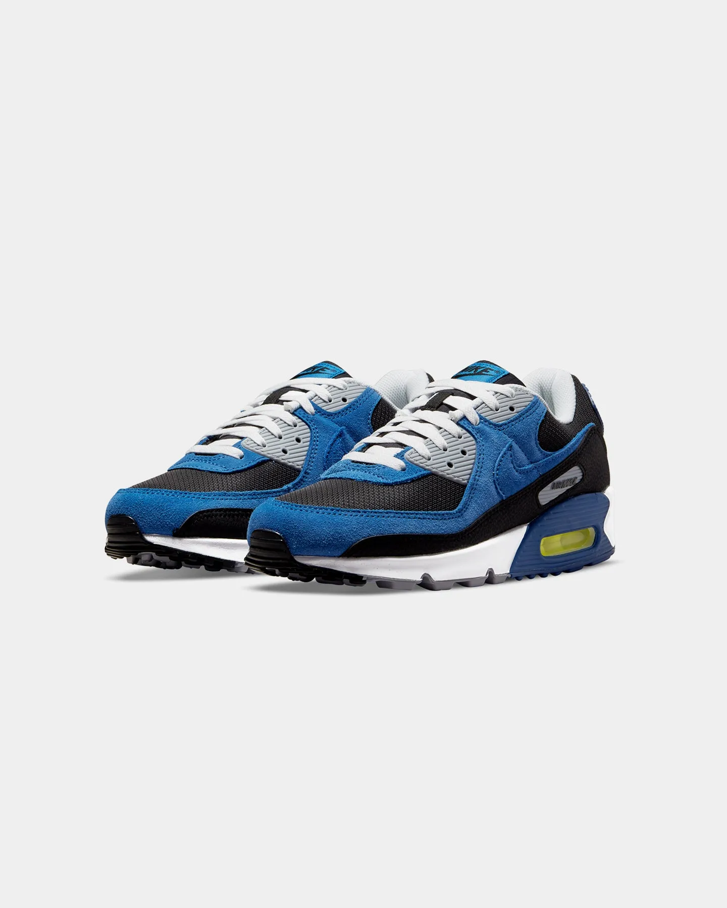 Stylish Sole Nike Air Max 90 Black/Atlantic Blue/Voltage Yellow/White