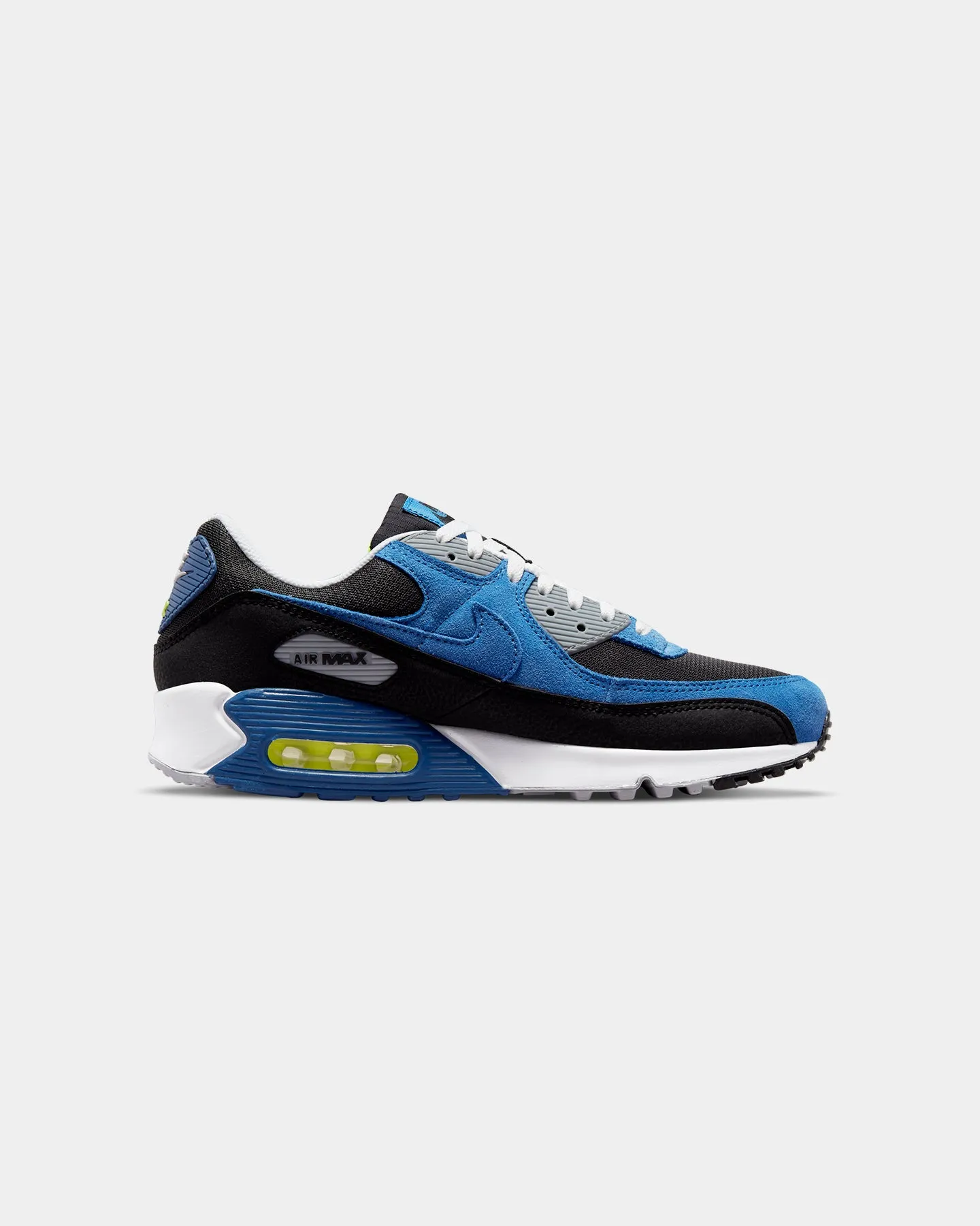 Breathable mesh Nike Air Max 90 Black/Atlantic Blue/Voltage Yellow/White
