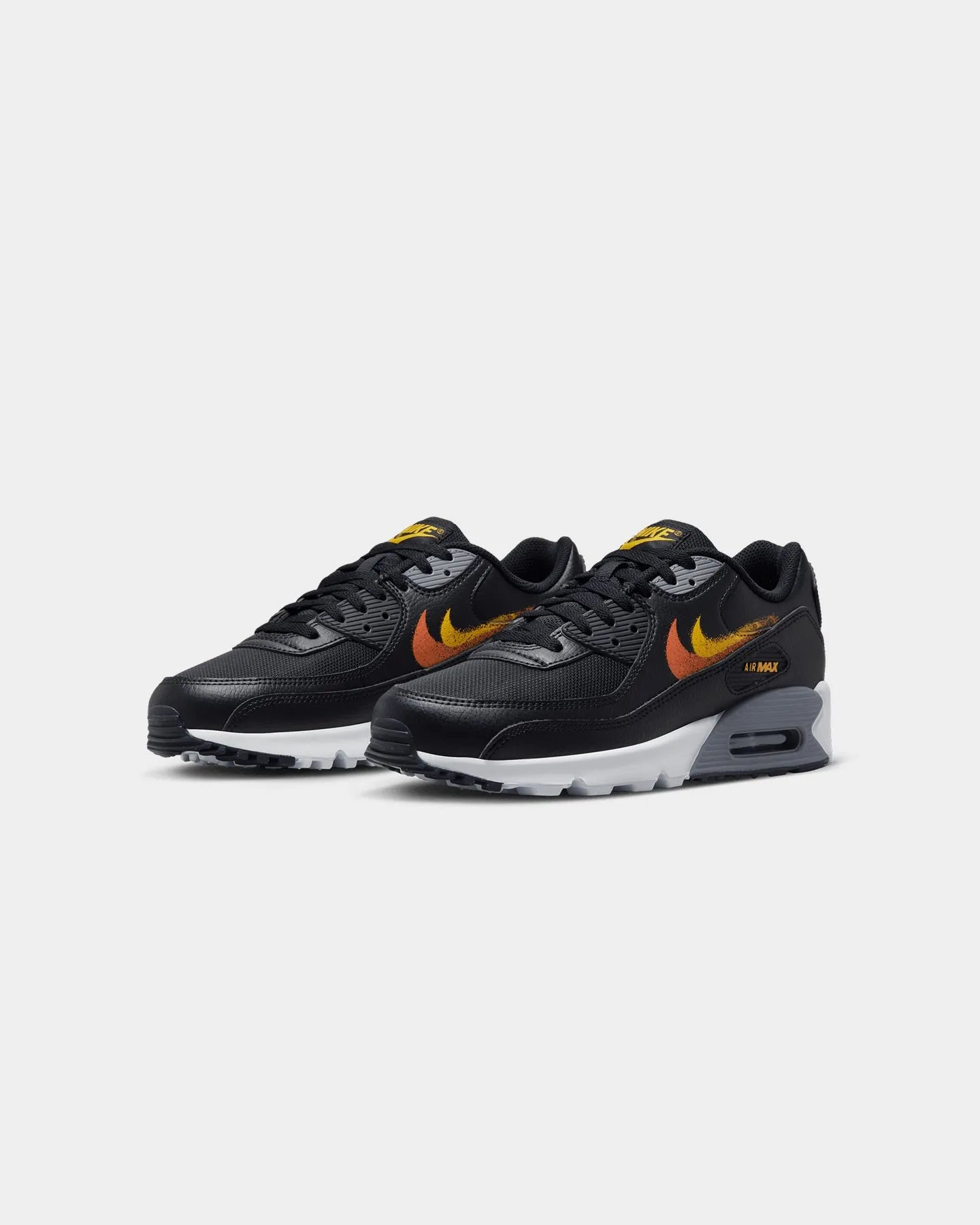 Nike Air Max 90 Black/Safety Orange canvas - type