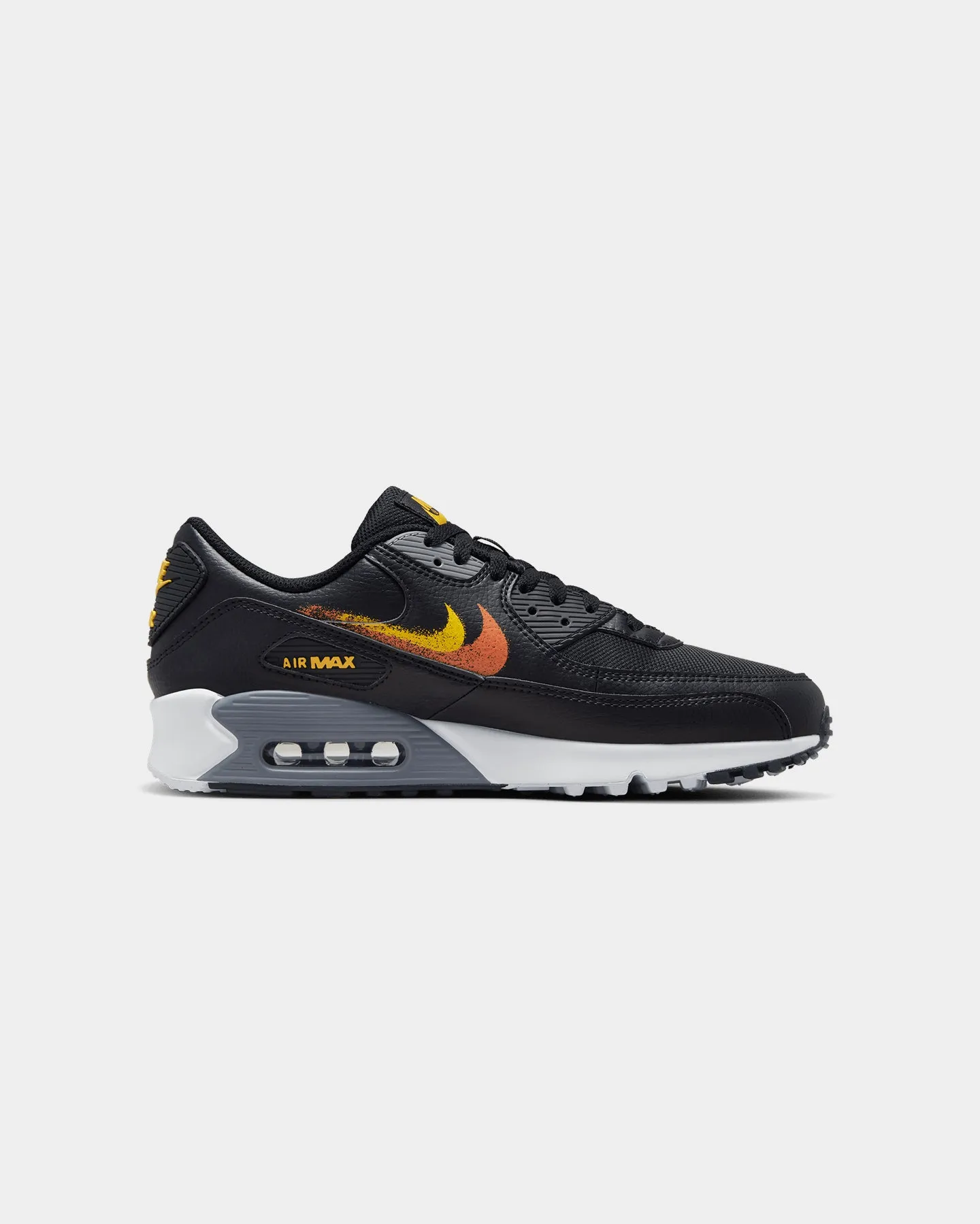 Nike Air Max 90 Black/Safety Orange Tailored arch platform