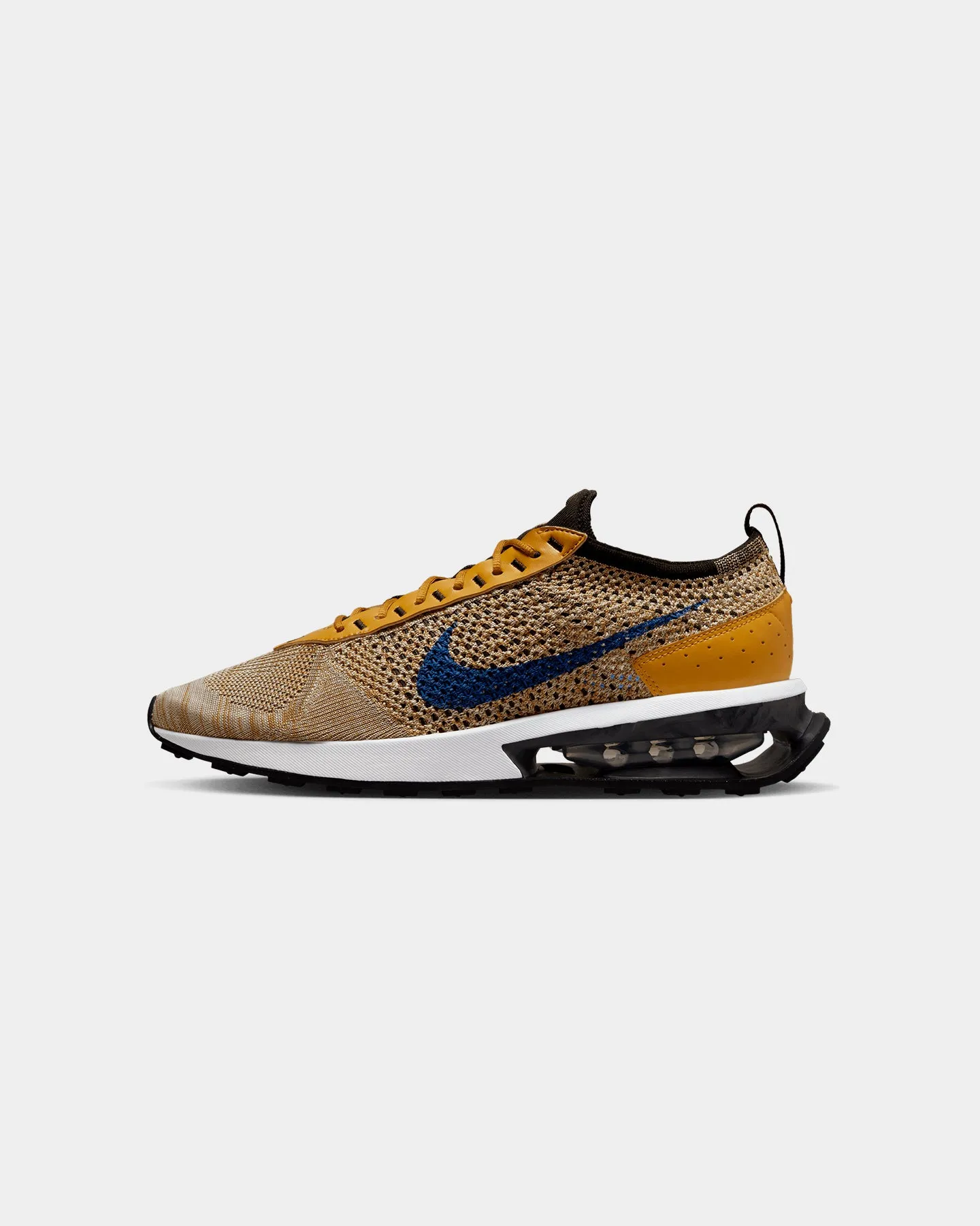 Nike Air Max Flyknit Racer Next Nature Elemental Gold/Hyper Royal-Gold Suede Comfortable Touch weekenders