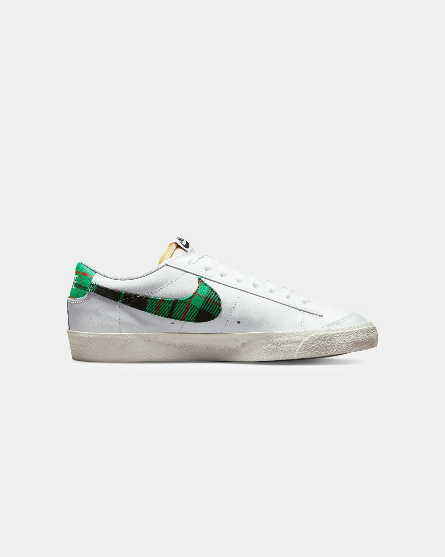 Round - toe Energy Absorbing Layer Nike Blazer Low '77 Premium "Tartan" White/Stadium Green