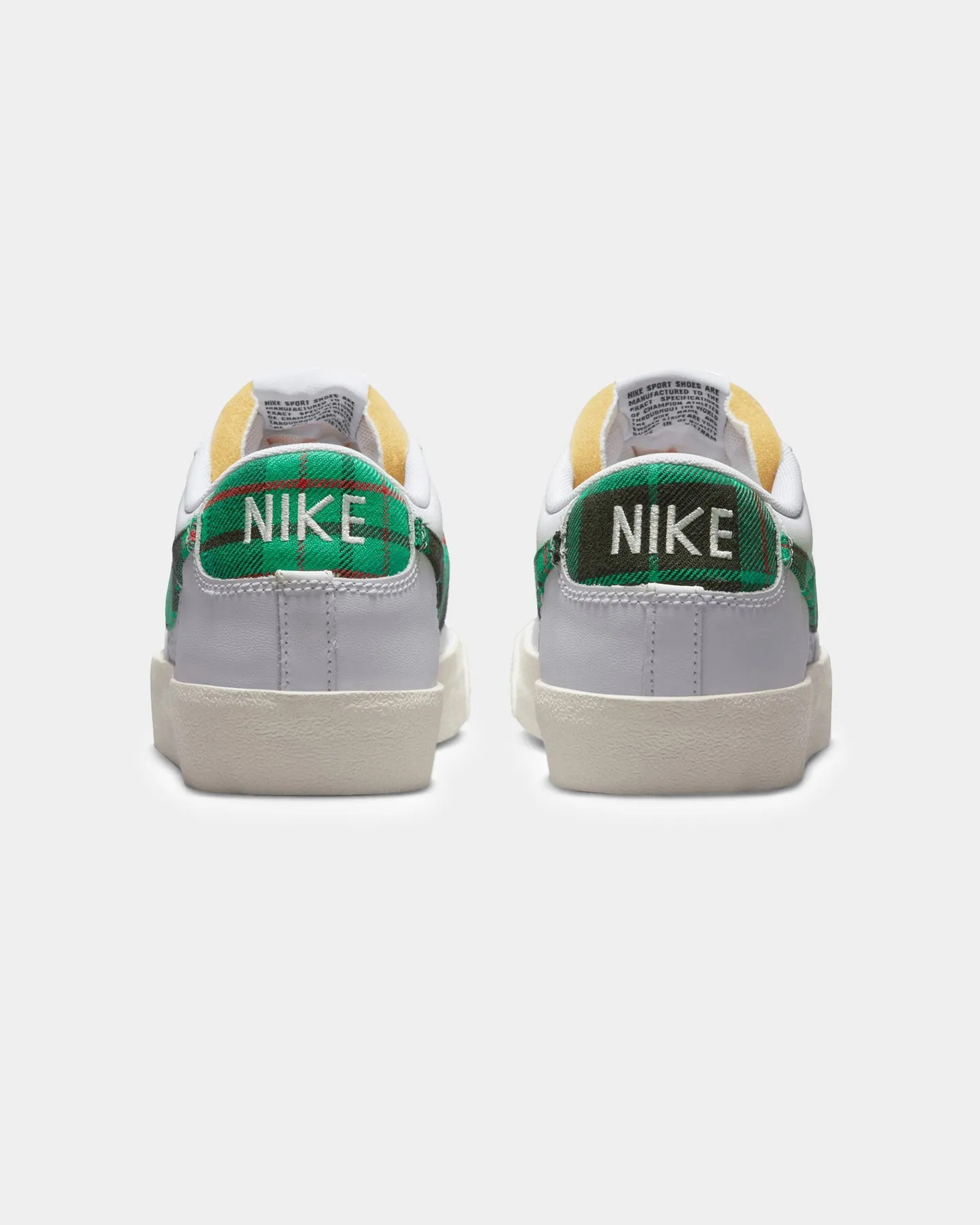 Nike Blazer Low '77 Premium "Tartan" White/Stadium Green Party Stylish Design