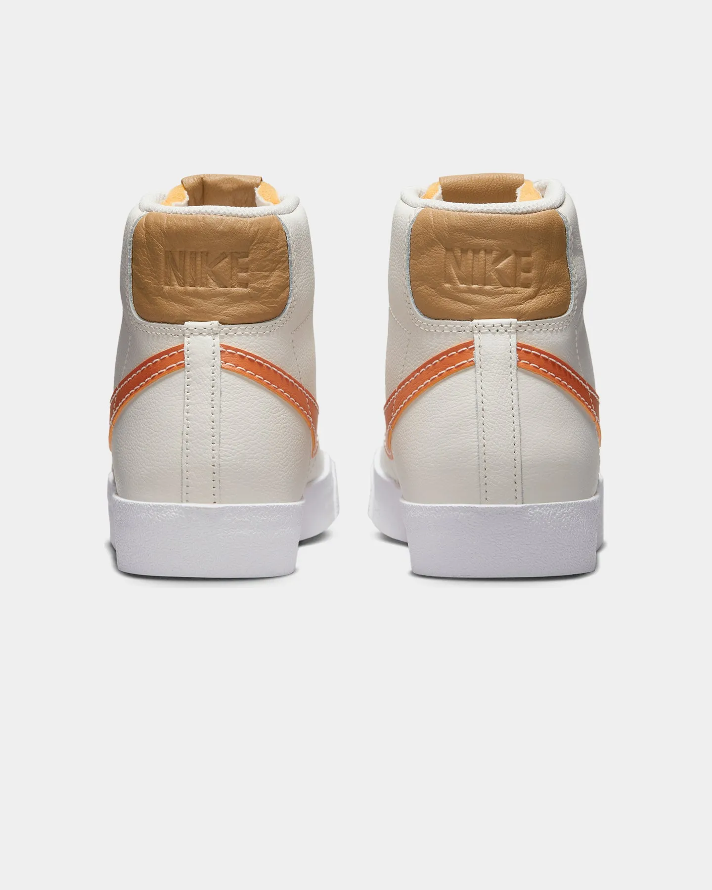 Nike Blazer Mid '77 EMB "Inspected By Swoosh" Phantom/Hot Curry-Pearl White skaters - specific features Anti Slip Tread