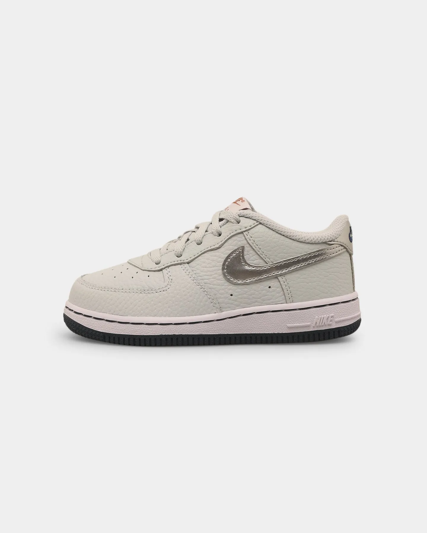 most indoor buckle - up style Nike Infants' Nike Force 1 Pure Platinum/Metallic