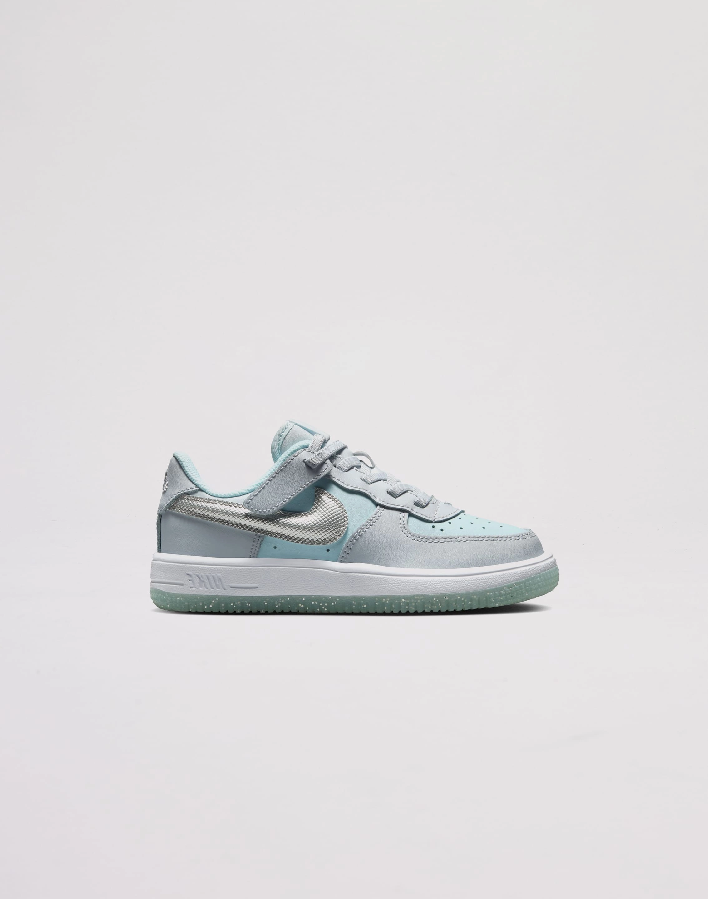 Nike Air Force 1 Low EasyOn Toddler Girls' "Pure Platinum/Metallic Silver" Impact Protection Midsole Sneakers Minimalist Design