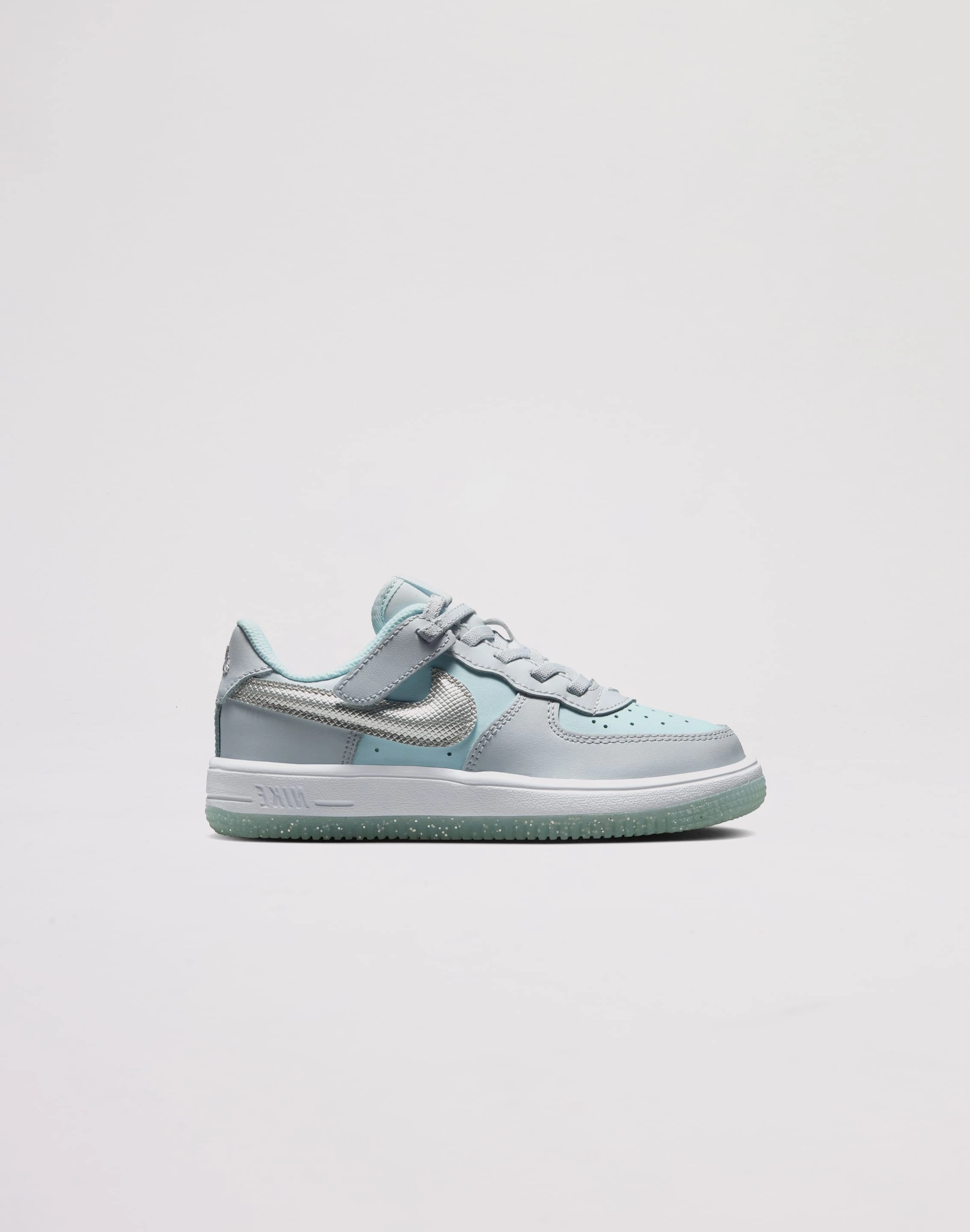 Nike Air Force 1 Low EasyOn Toddler Girls' "Pure Platinum/Metallic Silver" hiker Comfortable Touch