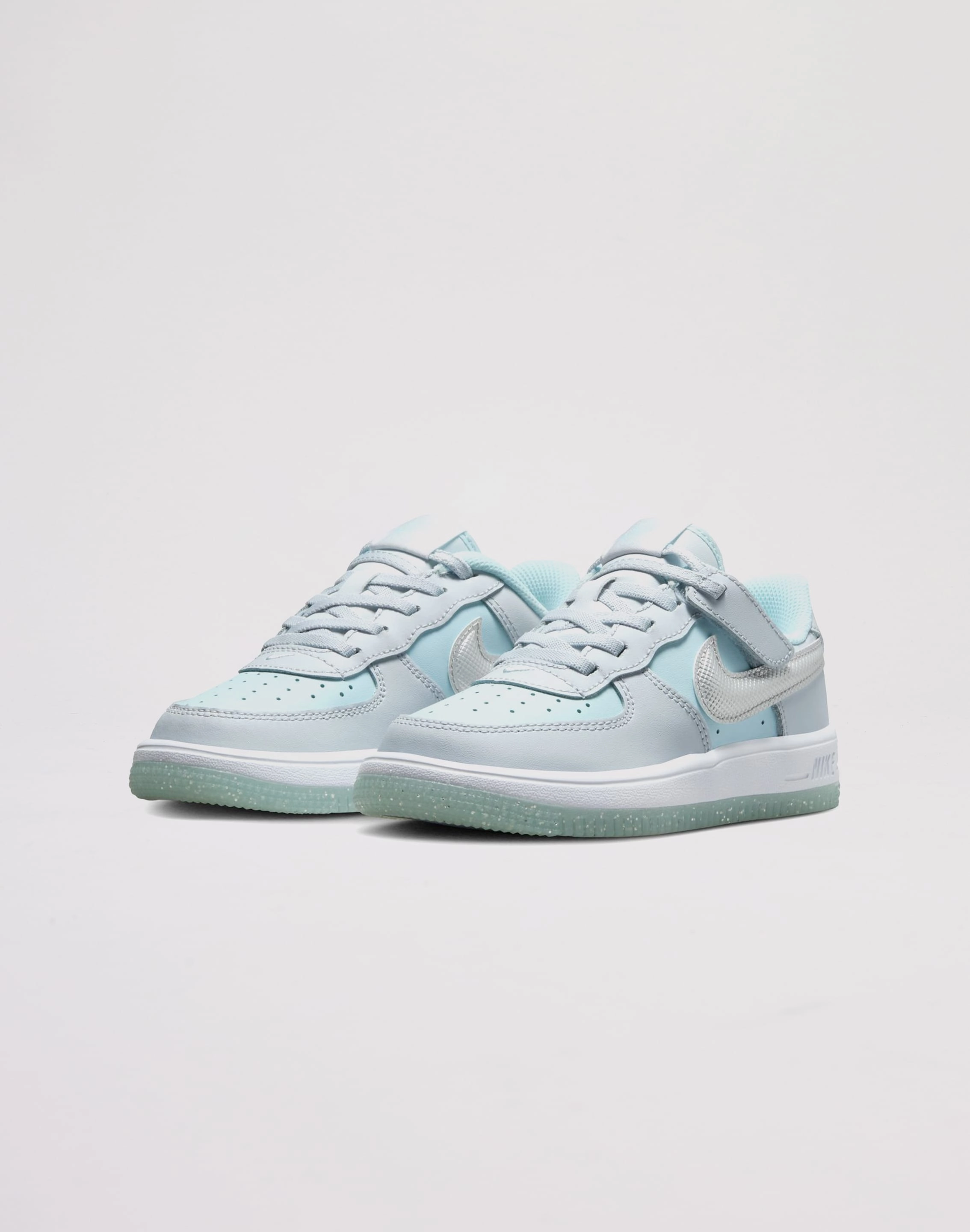 Textile Functional Nike Air Force 1 Low EasyOn Toddler Girls' "Pure Platinum/Metallic Silver"