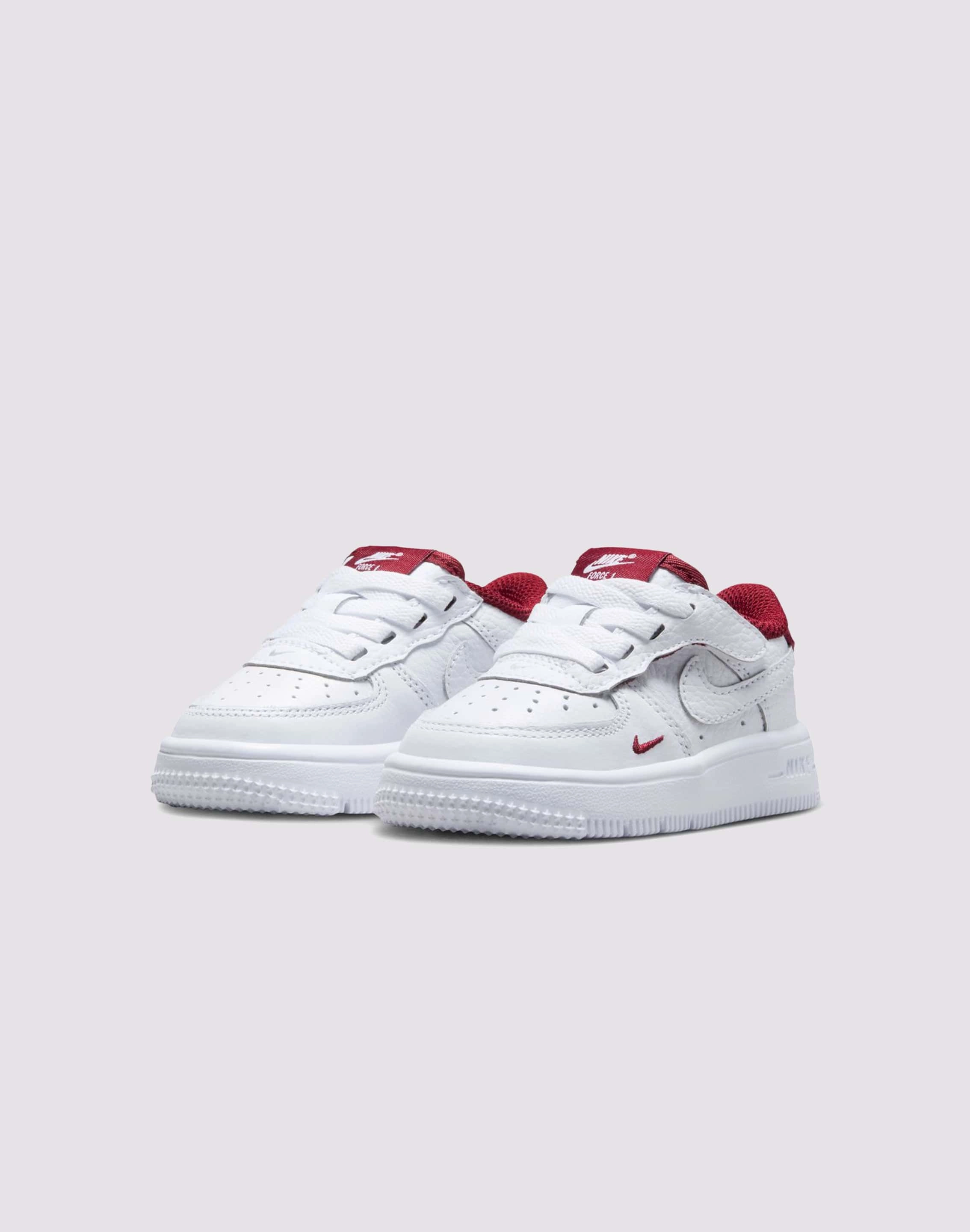 Nike Air Force 1 Low LV8 EasyOn Toddler Boys' "White/Team Red" Centered Pivot Points Speed Shoes