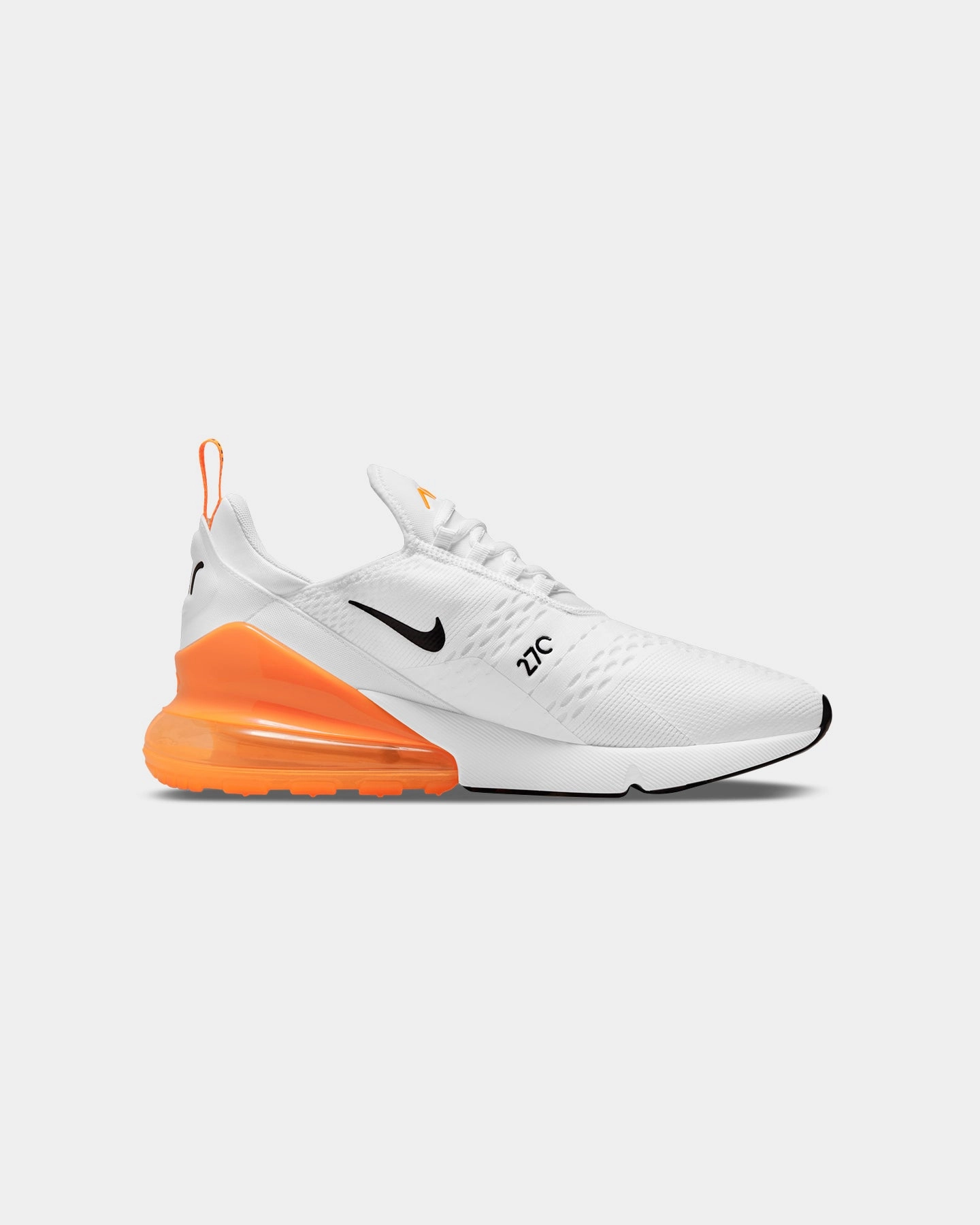 least travel All-around cushioning Nike Air Max 270 Essentials White/Black/Orange