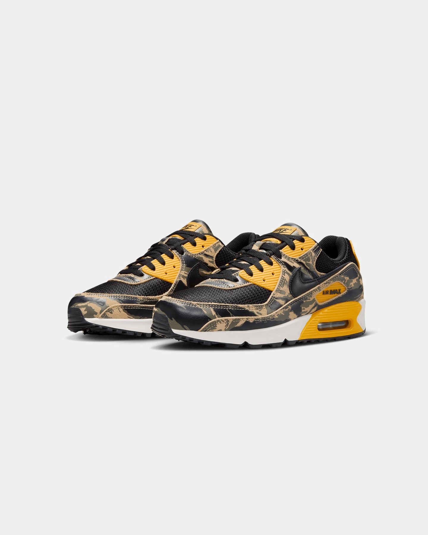 linen fresh Comfortable Nike Air Max 90 Premium "Camo" Black/Black-University Gold