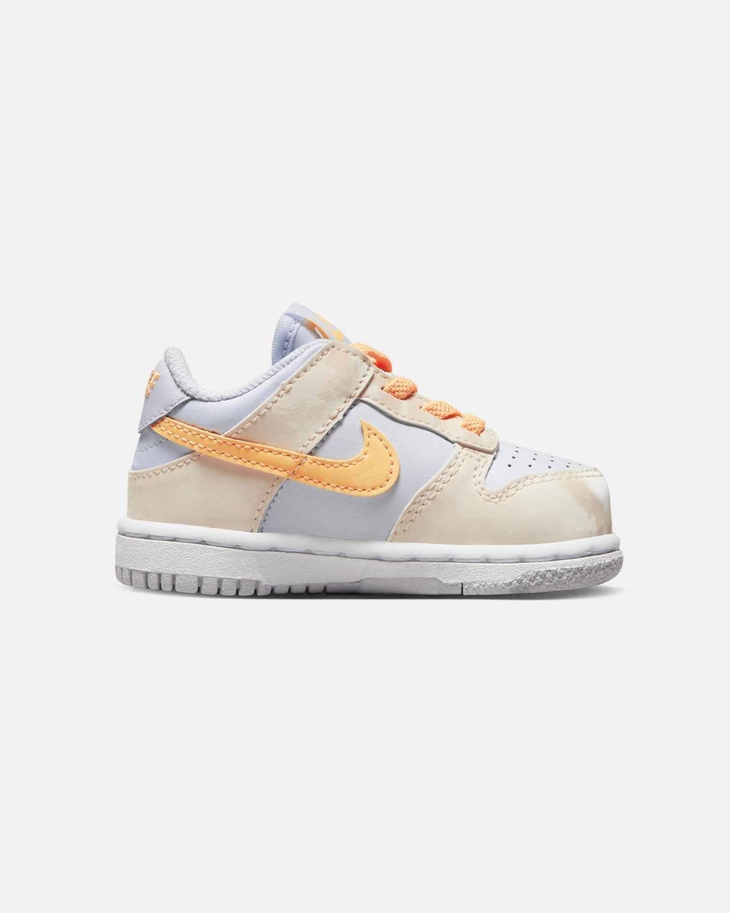 Nike Infants' Dunk Low (TD) Pale Ivory/Melon Tint/Football Grey Lightweight Comfort Cushioned traction