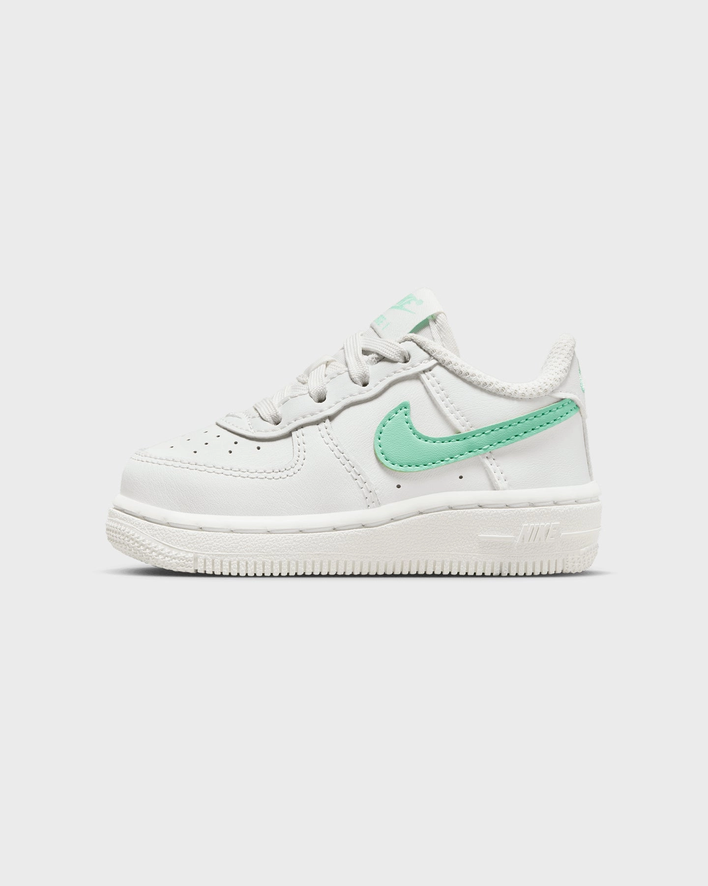 Back Tab Nike Infants' Force 1 Low (TD) Summit White/Emerald Rise