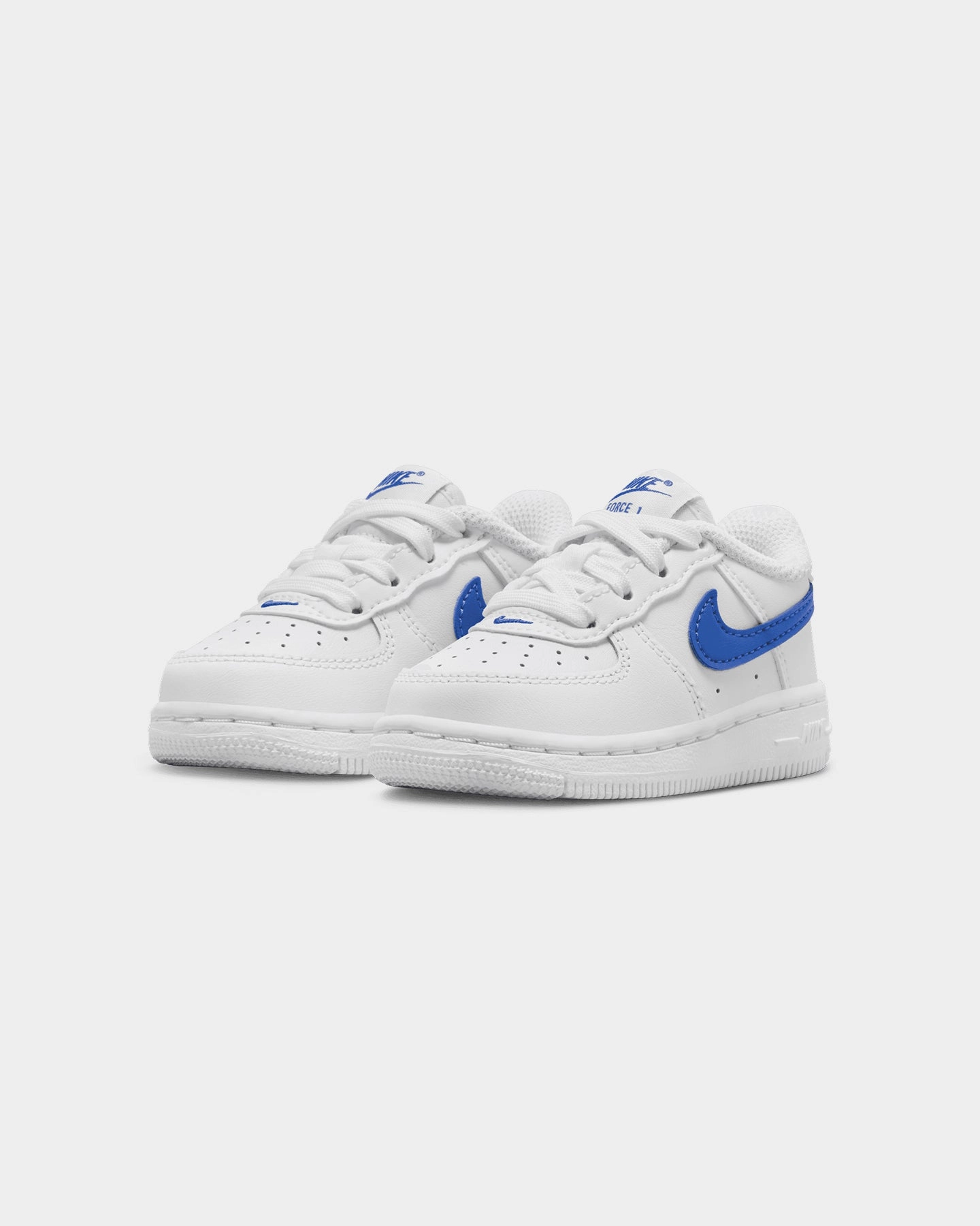 Nike Infants' Force 1 Low (TD) White/Hyper Royal Shockproof Precision fit